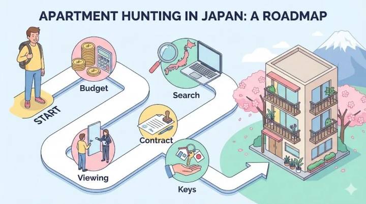 [2026 Edition] The Complete Roadmap to Renting an Apartment in Japan: 7 Steps from Search to Move-in