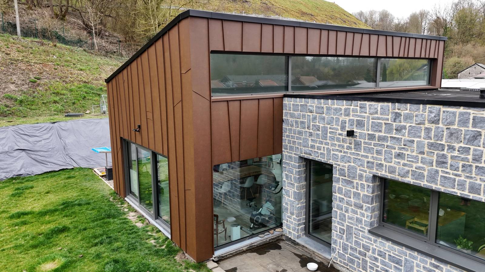Bardage en aluminium — chantier ART'COUV (4/5)