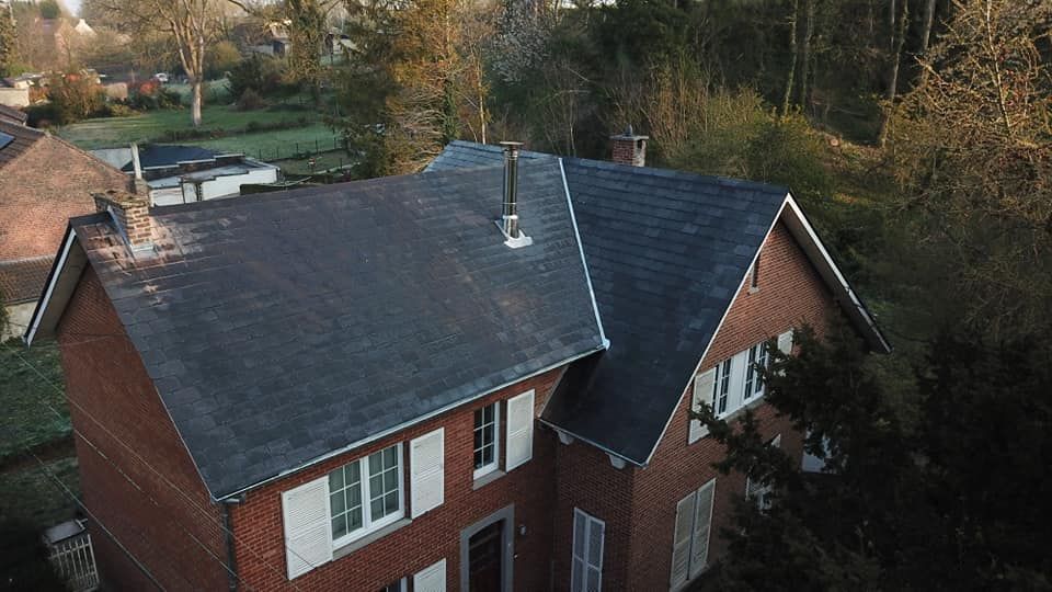 Maison en ardoises — chantier ART'COUV (1/6)