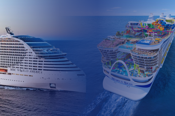 MSC World America and Hero of the Seas ships