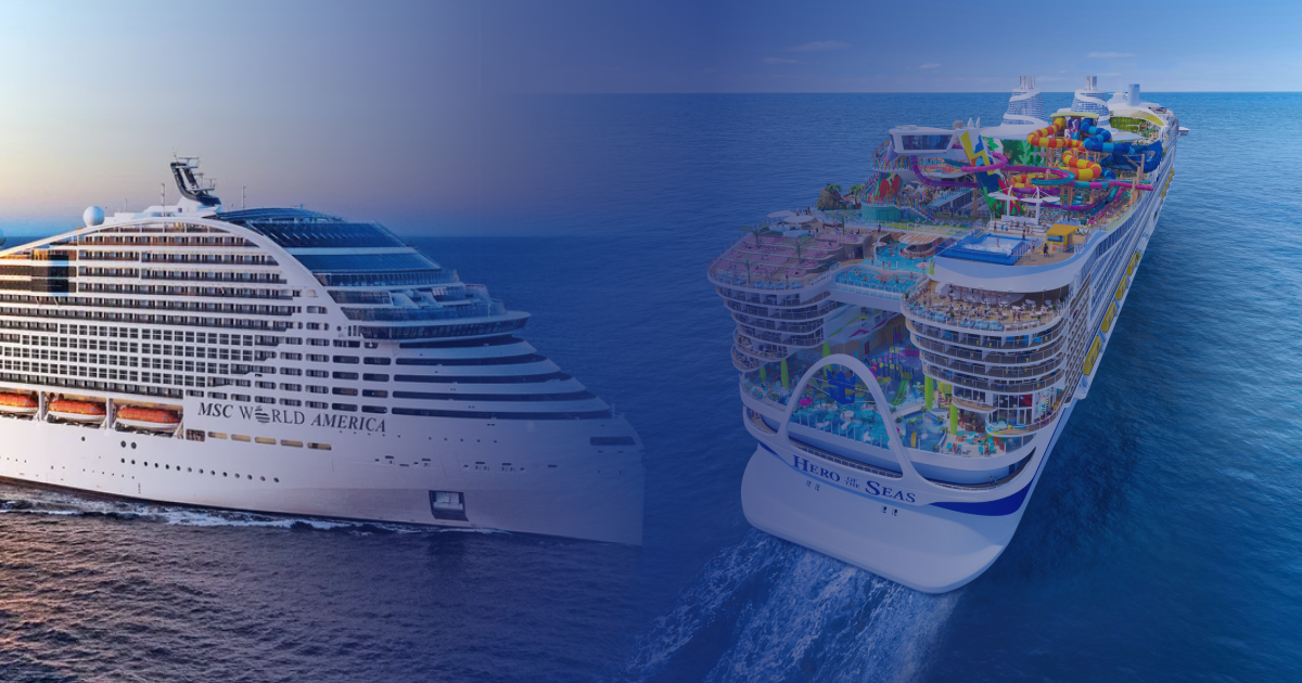 MSC World America and Hero of the Seas ships