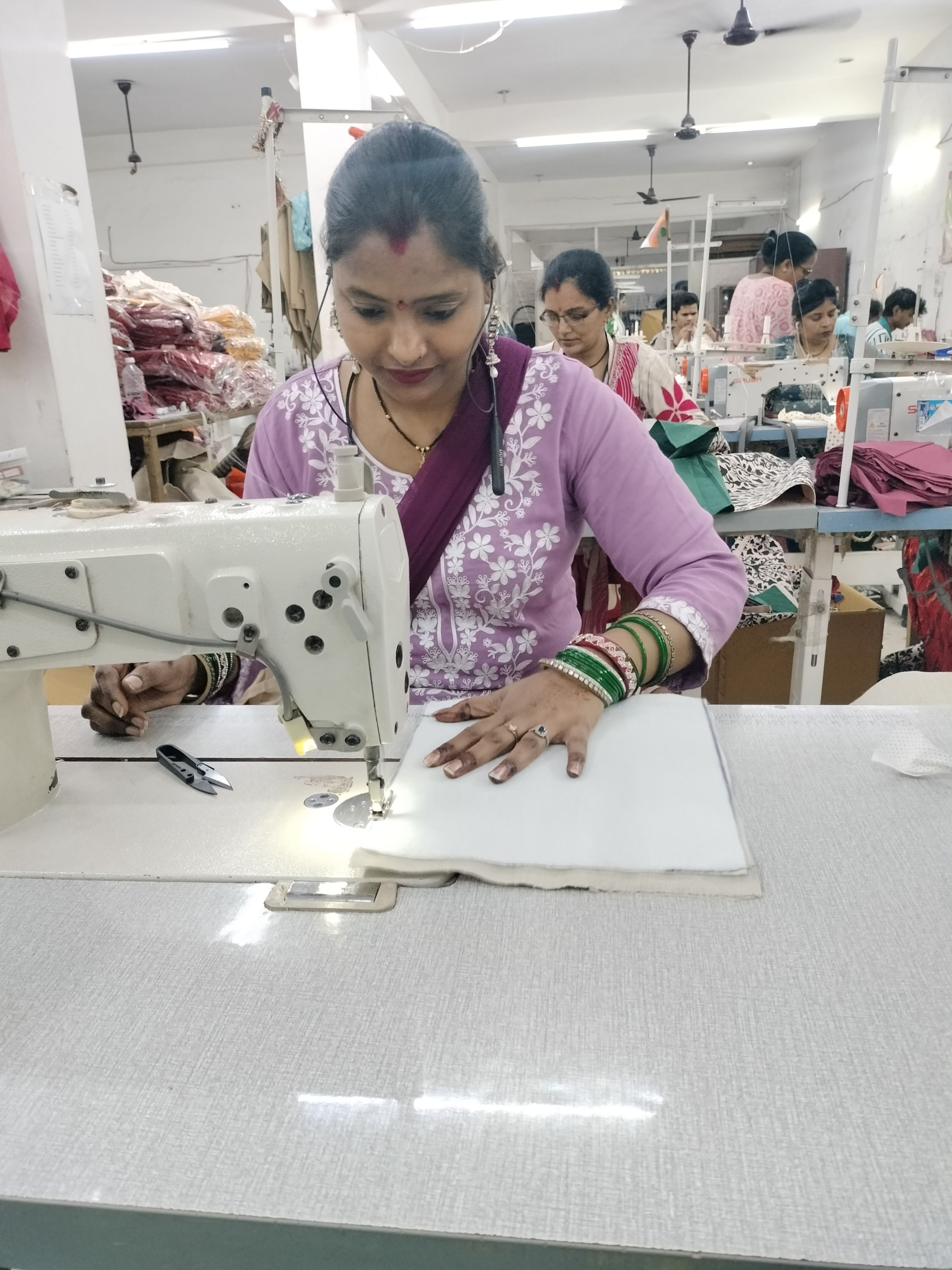 Batting attached to panel for embroidery