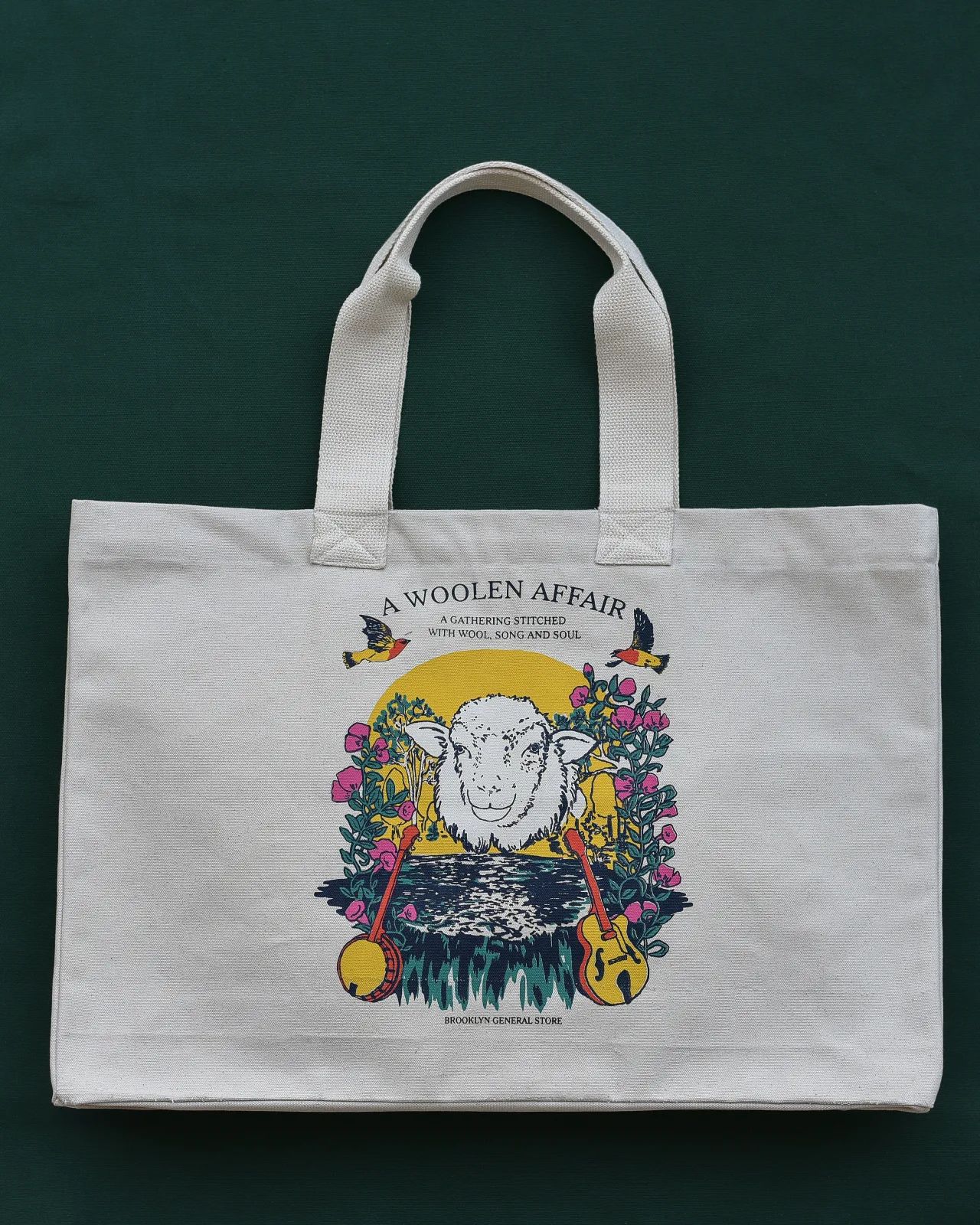Costco Bag in natural canvas with screenprinted artwork