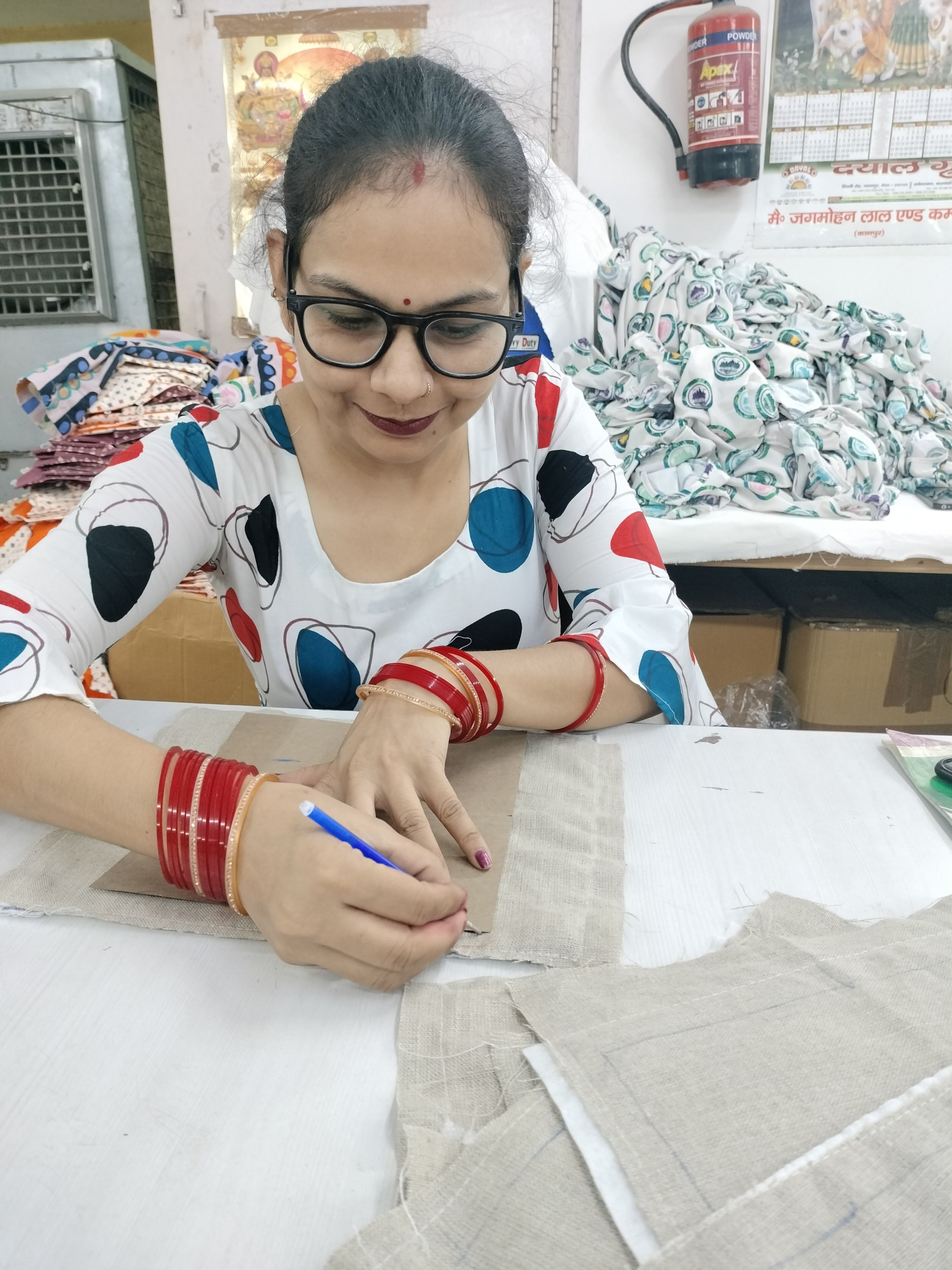 Marking embroidery placement on fabric