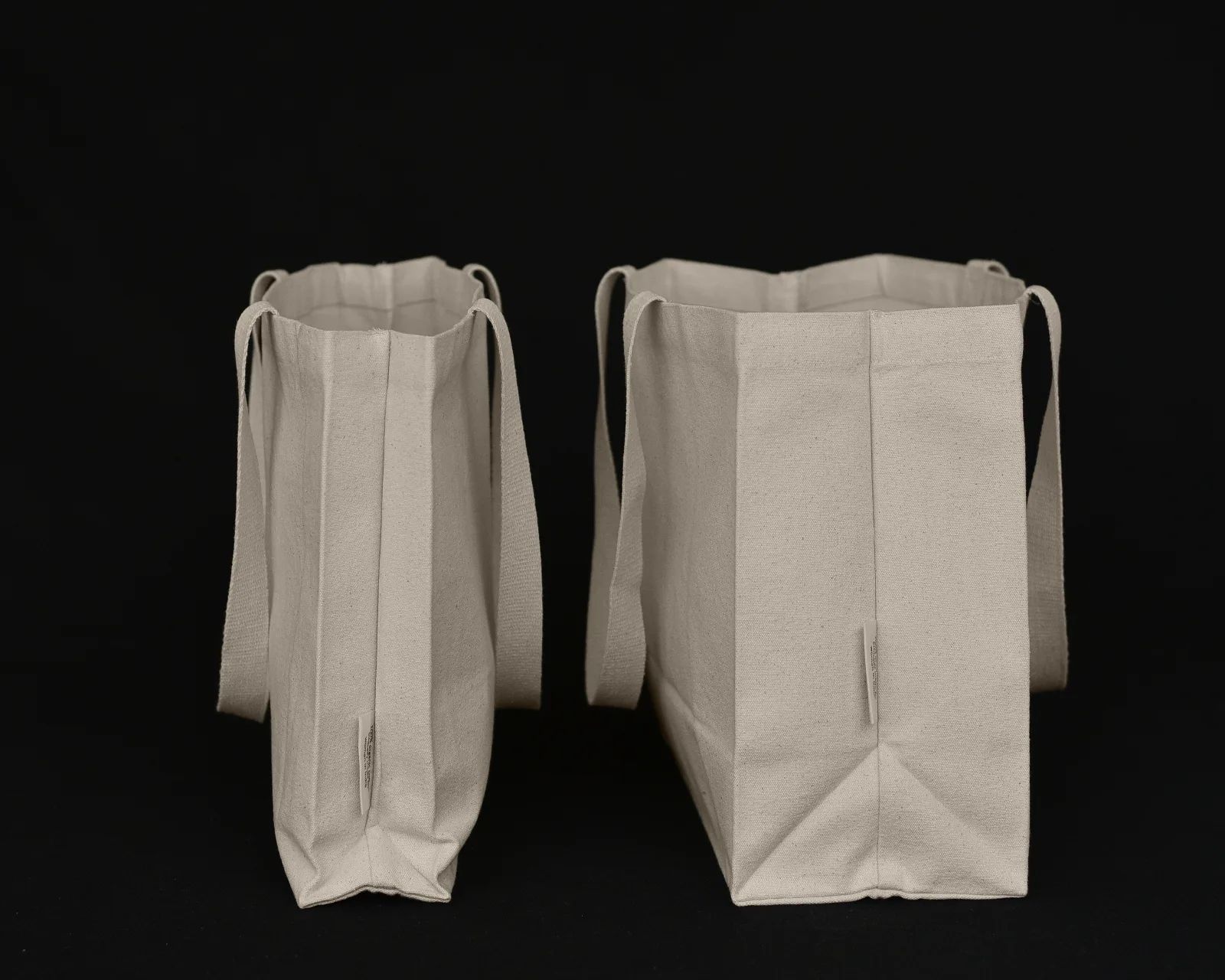 Small Rectangle Tote Bags with standard gusset and extra wide gusset