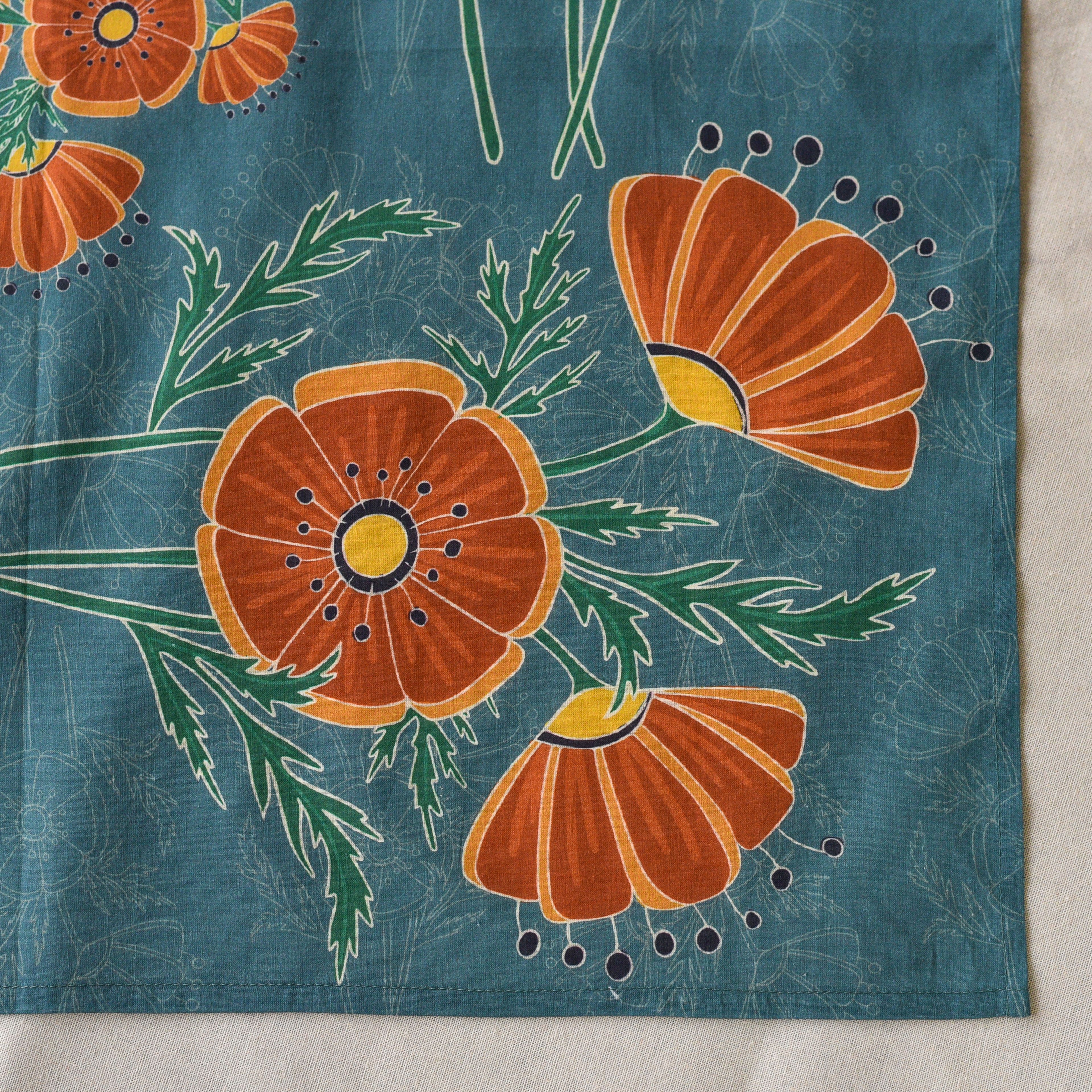 Bandana hem detail in 100% cotton lawn with digitally printed artwork