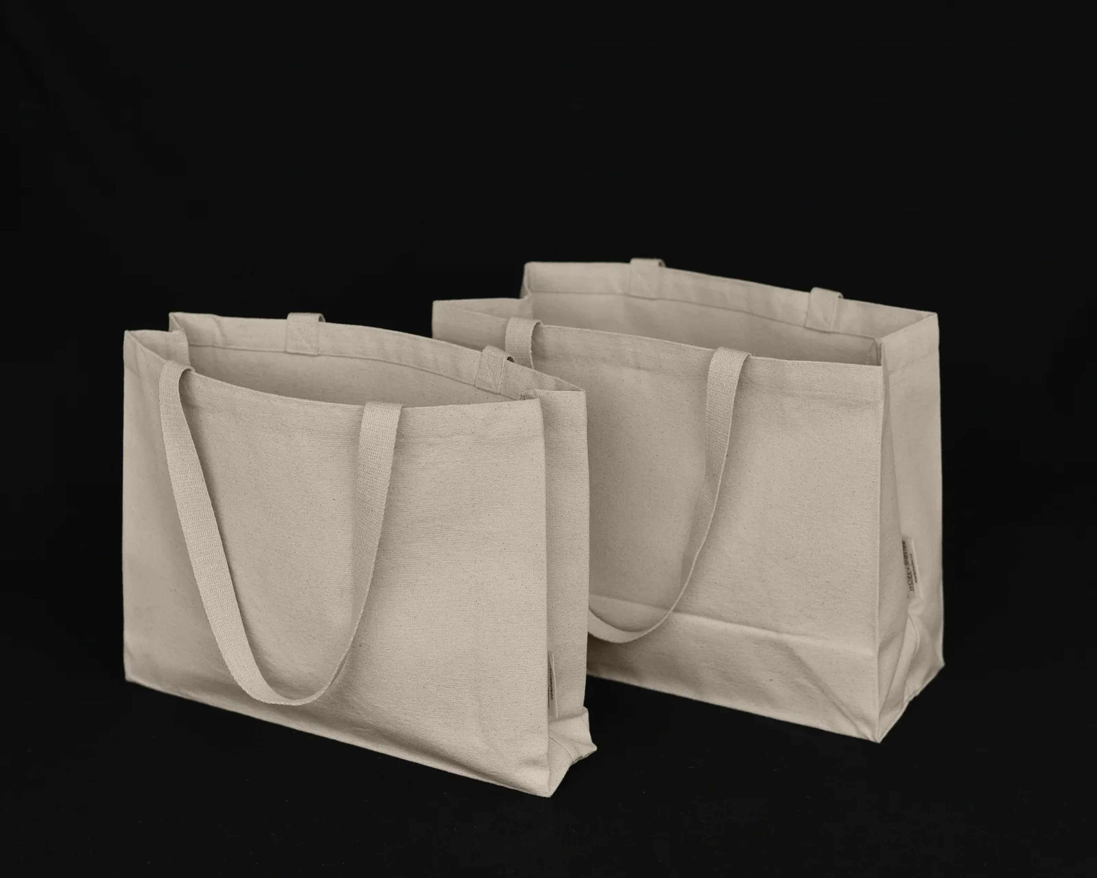 Small Rectangle Bags in natural 100% organic cotton canvas