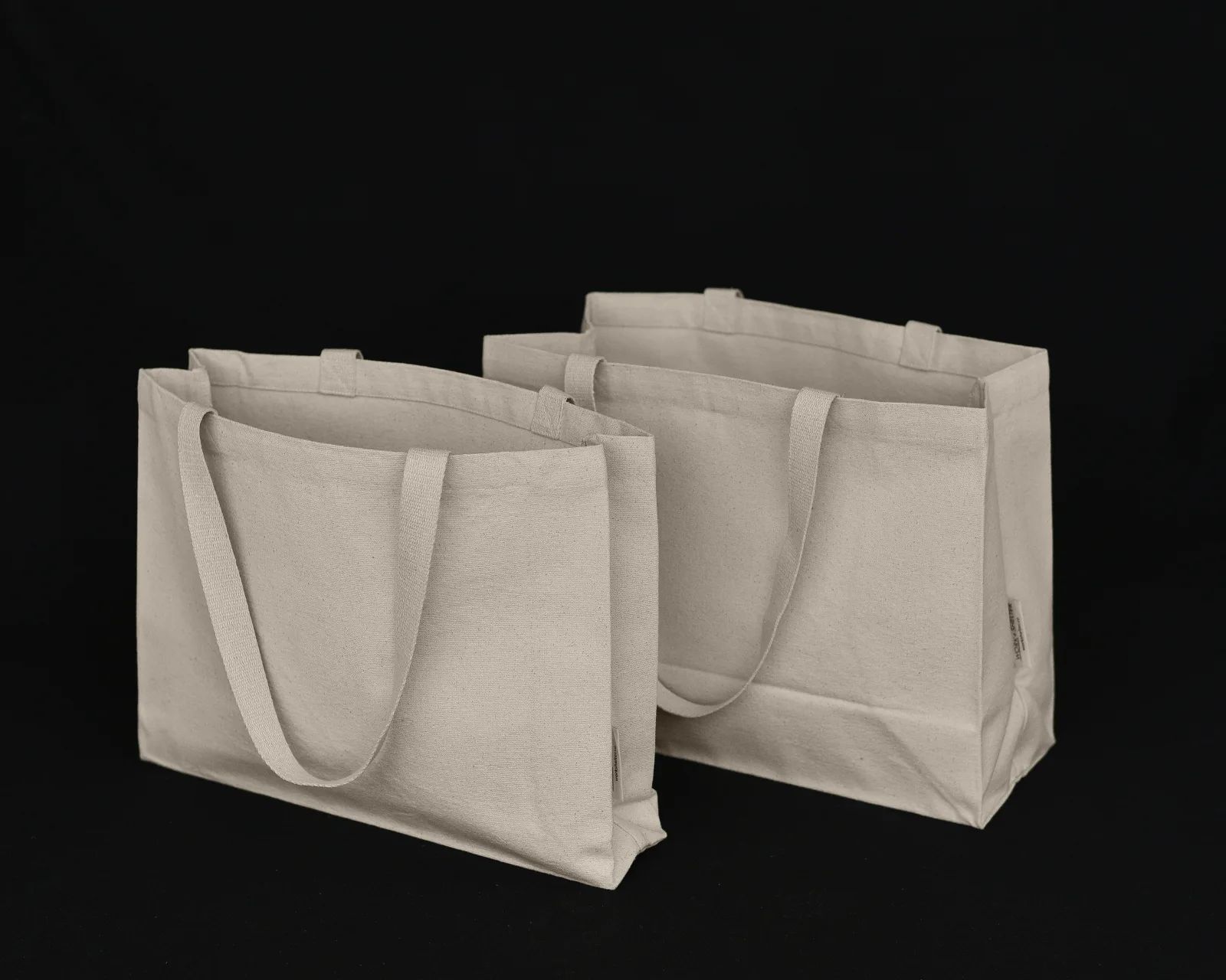 Small Rectangle Bags in natural 100% organic cotton canvas