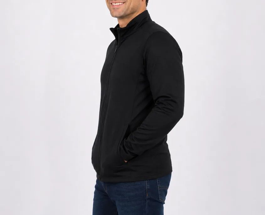 rPet Zip Jacket in black