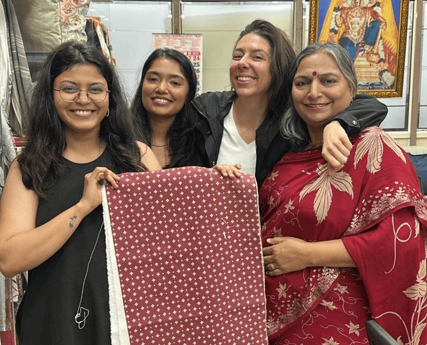 Work+Shelter and Nemat teams visiting the GOTS-approved digital printing partner in Delhi.