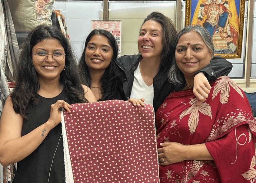 Work+Shelter and Nemat teams visiting the GOTS-approved digital printing partner in Delhi.