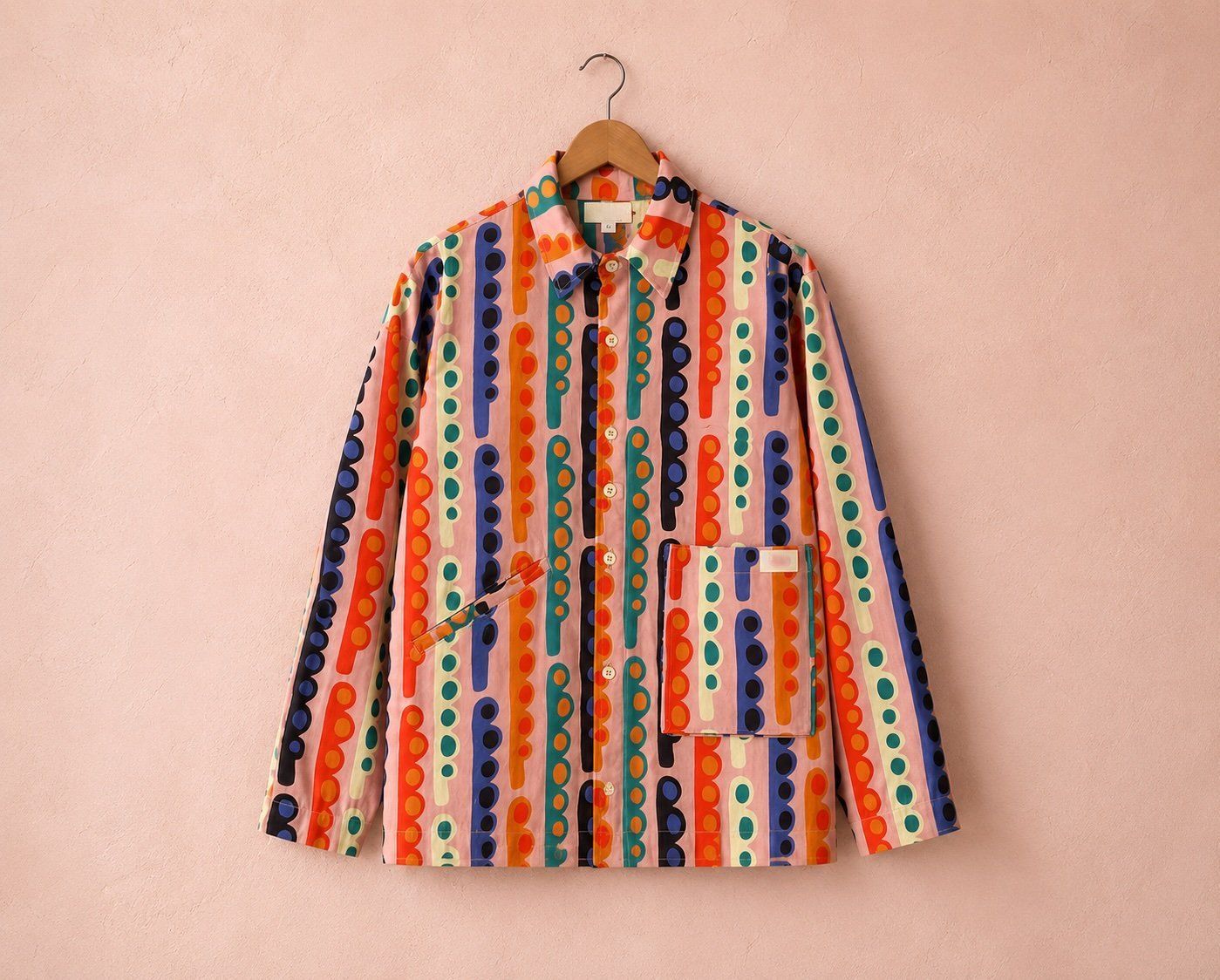 Café Chore Coat with allover print