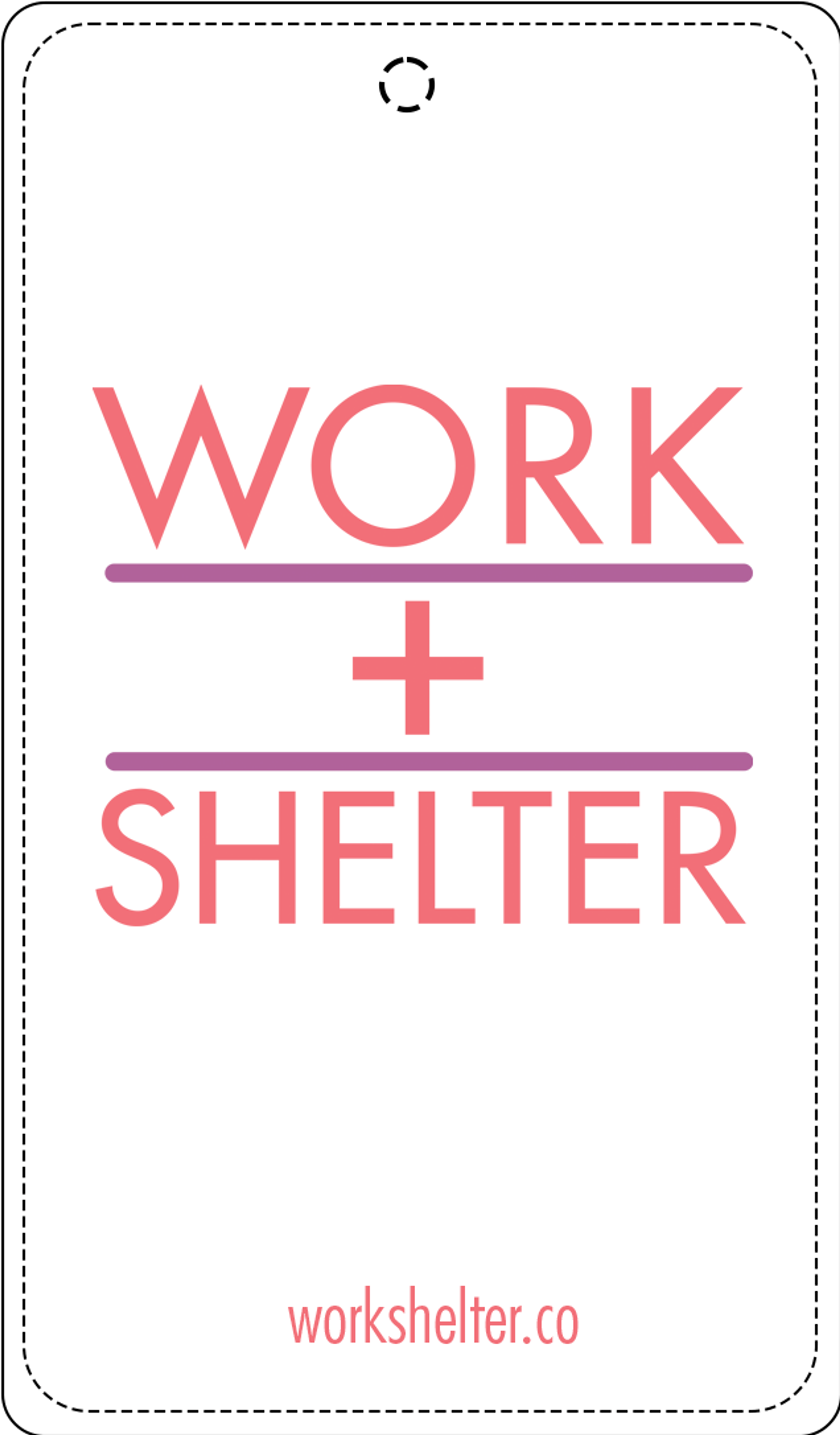 Rounded rectangle hang tag template front
