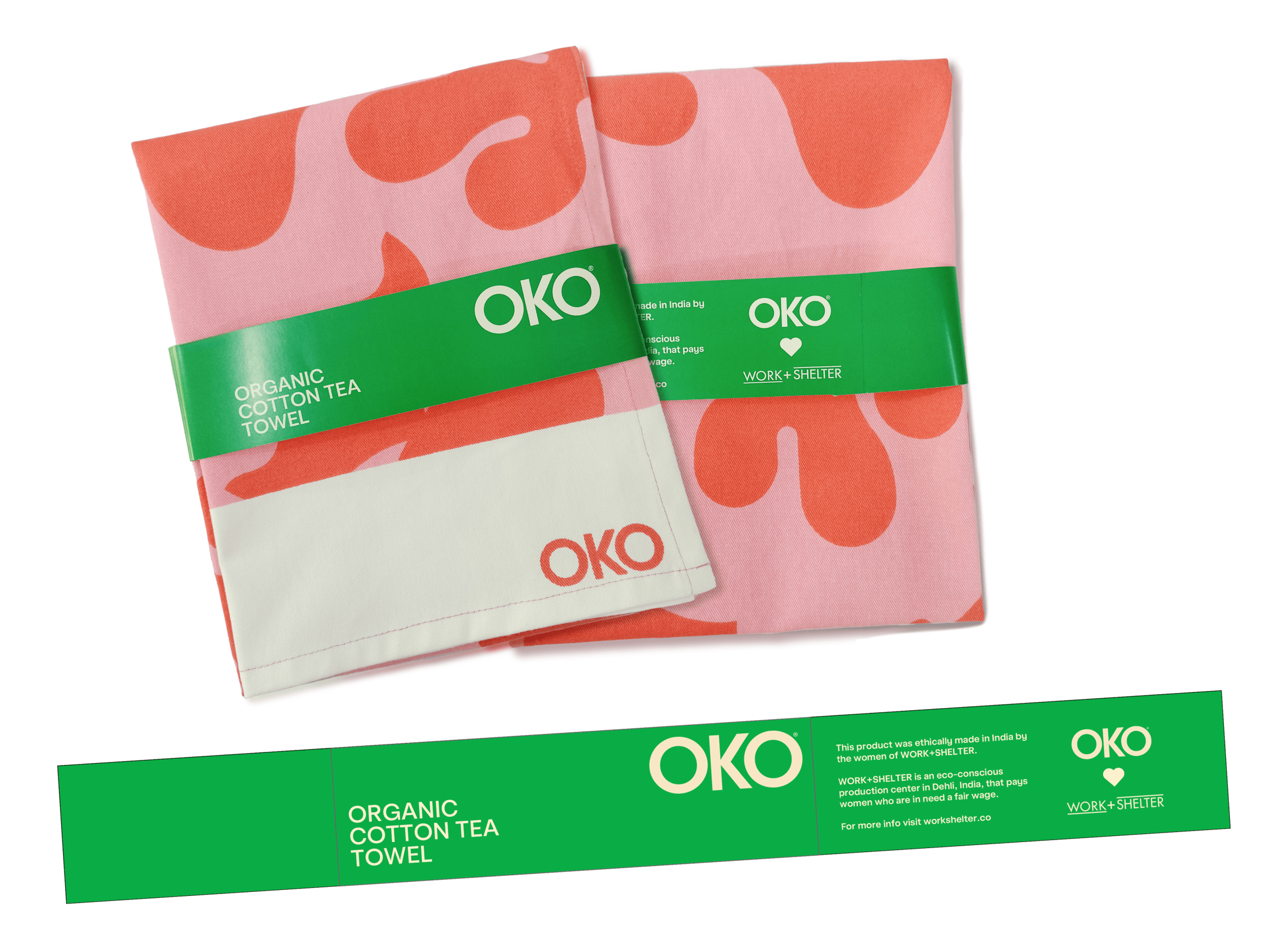 Belly band wrapped around folded product