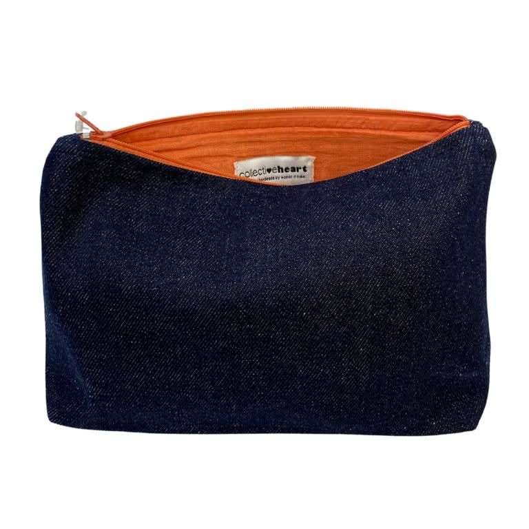 Makeup bag made from BCI denim