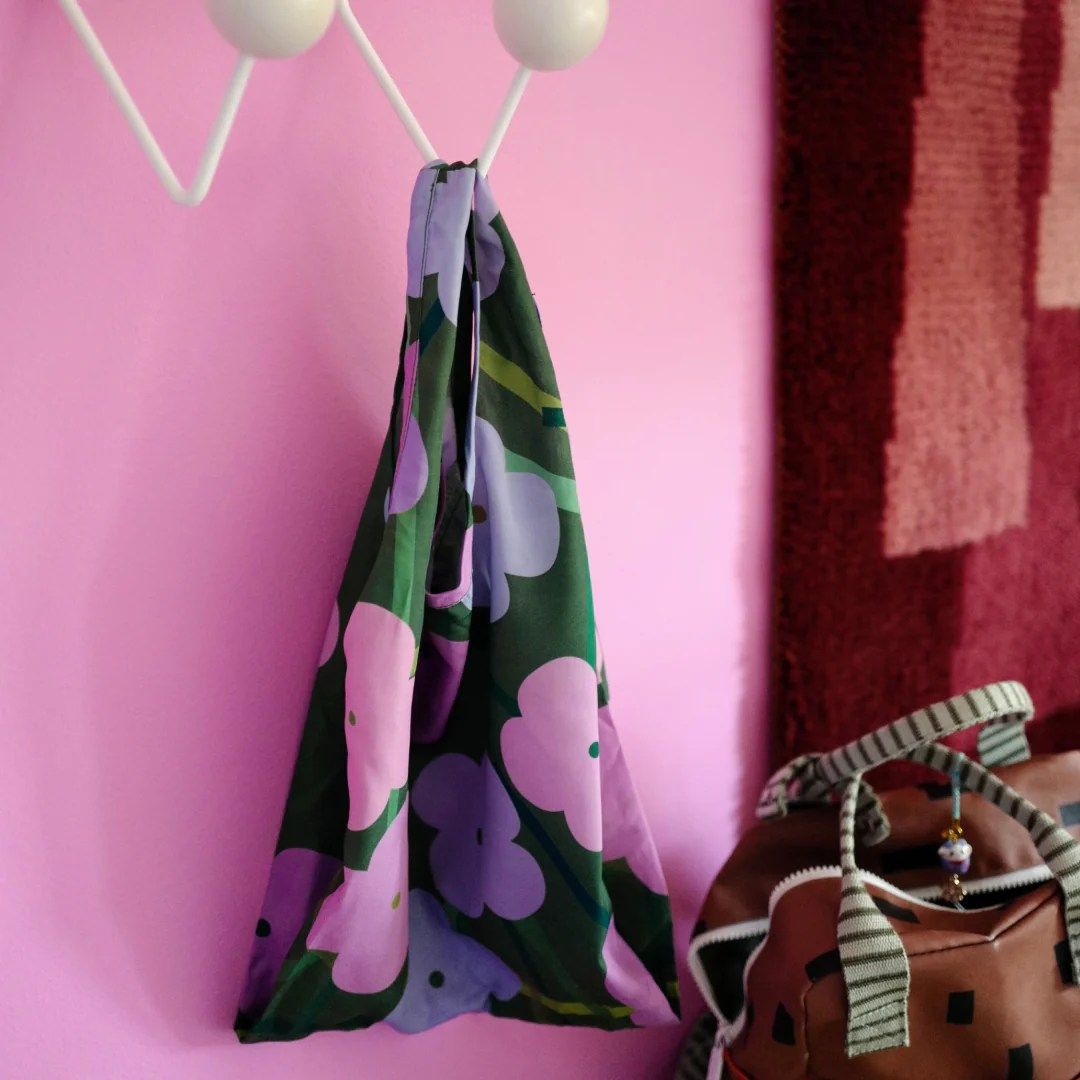 Sublimation floral pattern tote bag