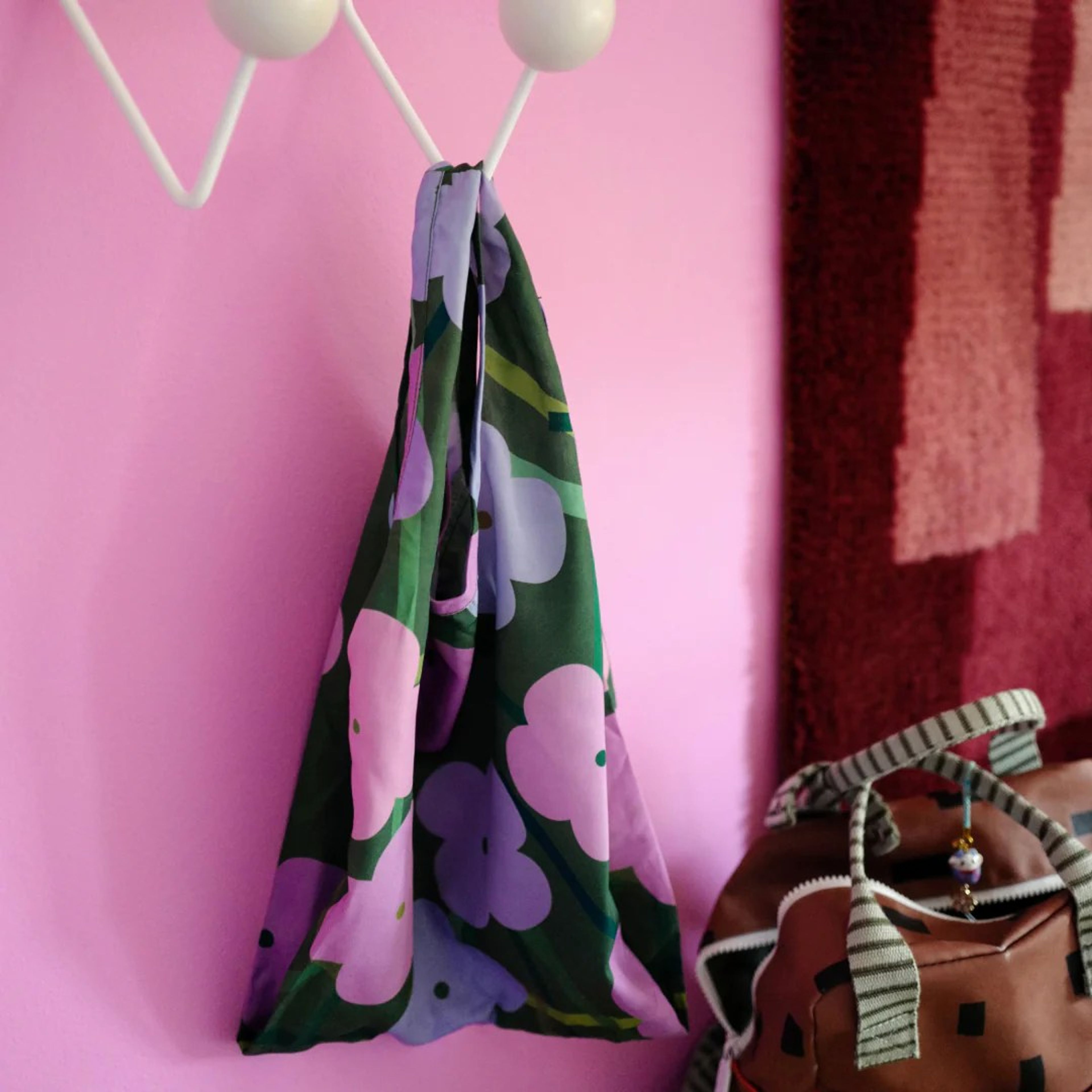 Sublimation floral pattern tote bag
