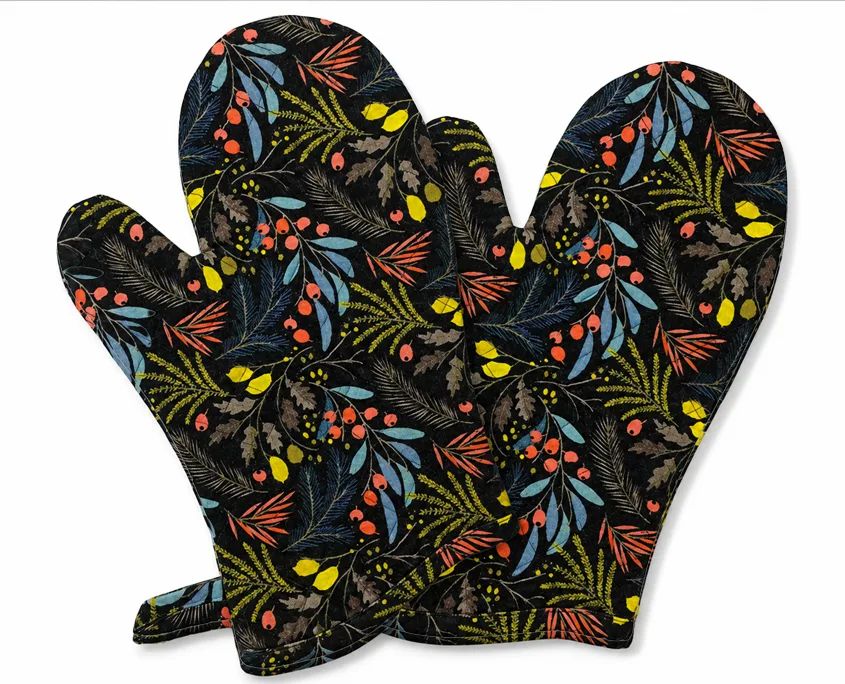 Oven Mitts with allover digital print