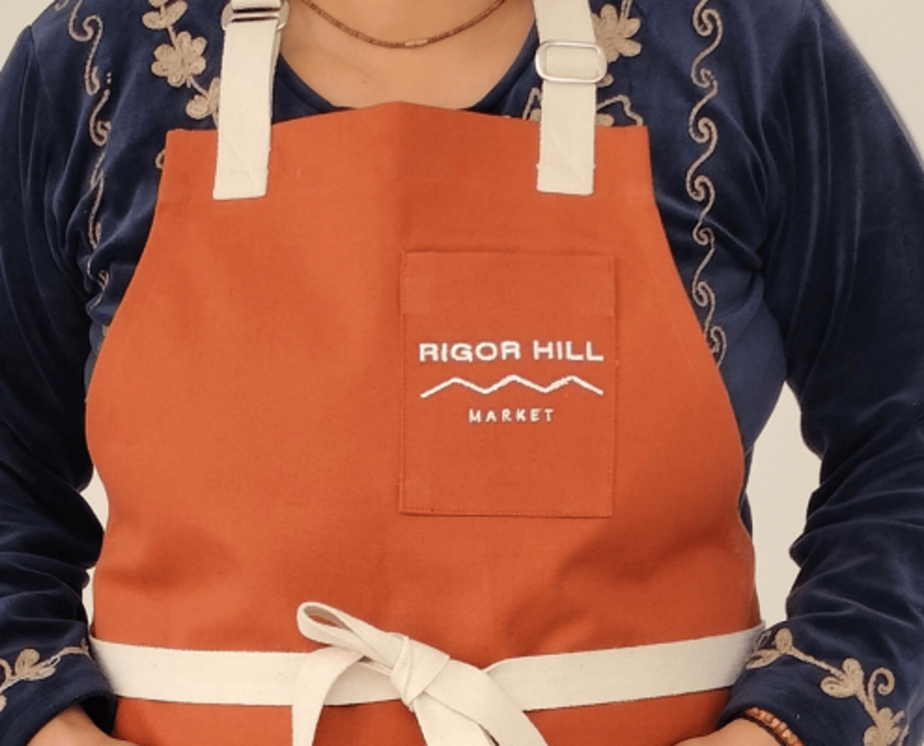 Embroidery sample on fabric
