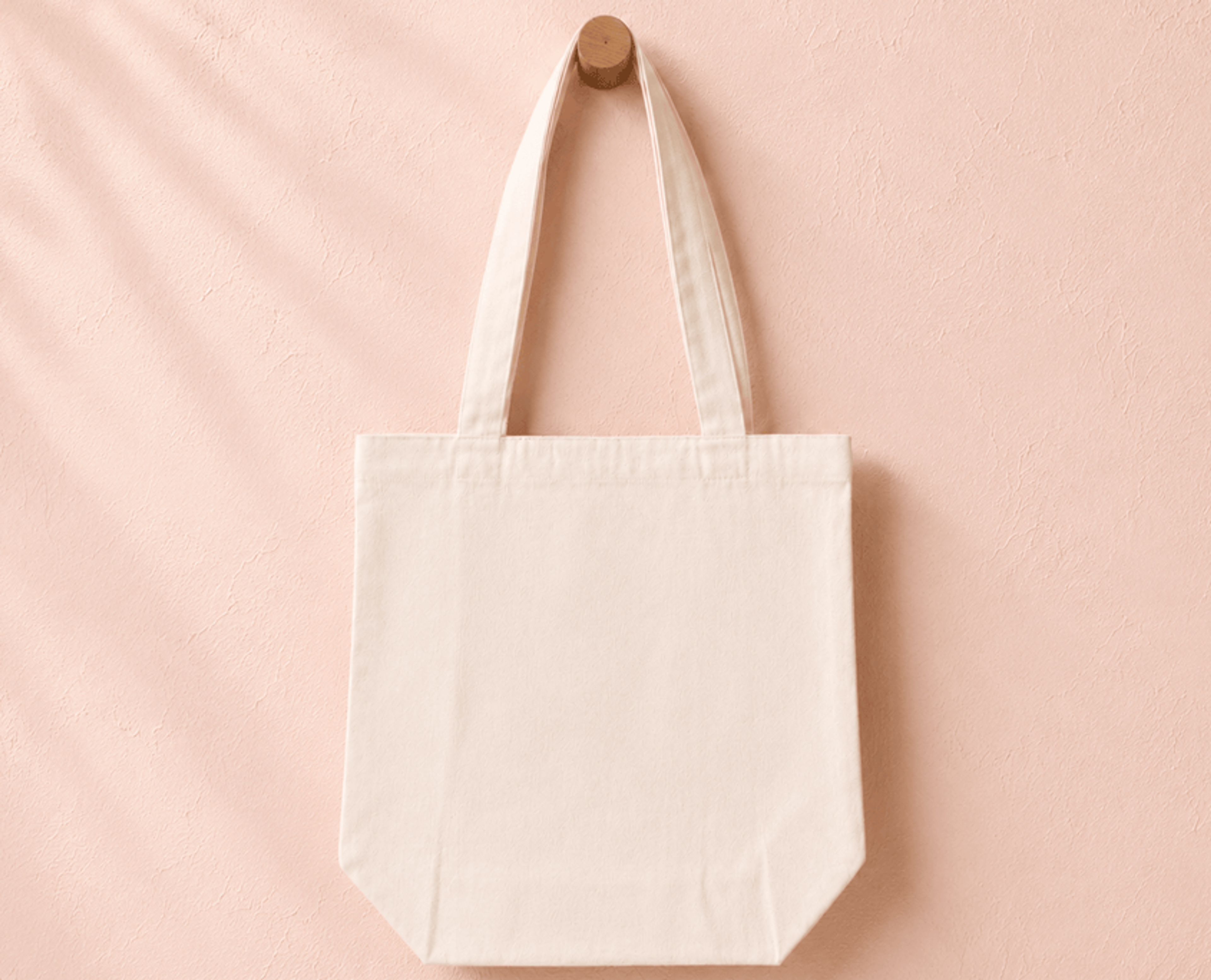 Tall tote in 100% ogranic cotton canvas