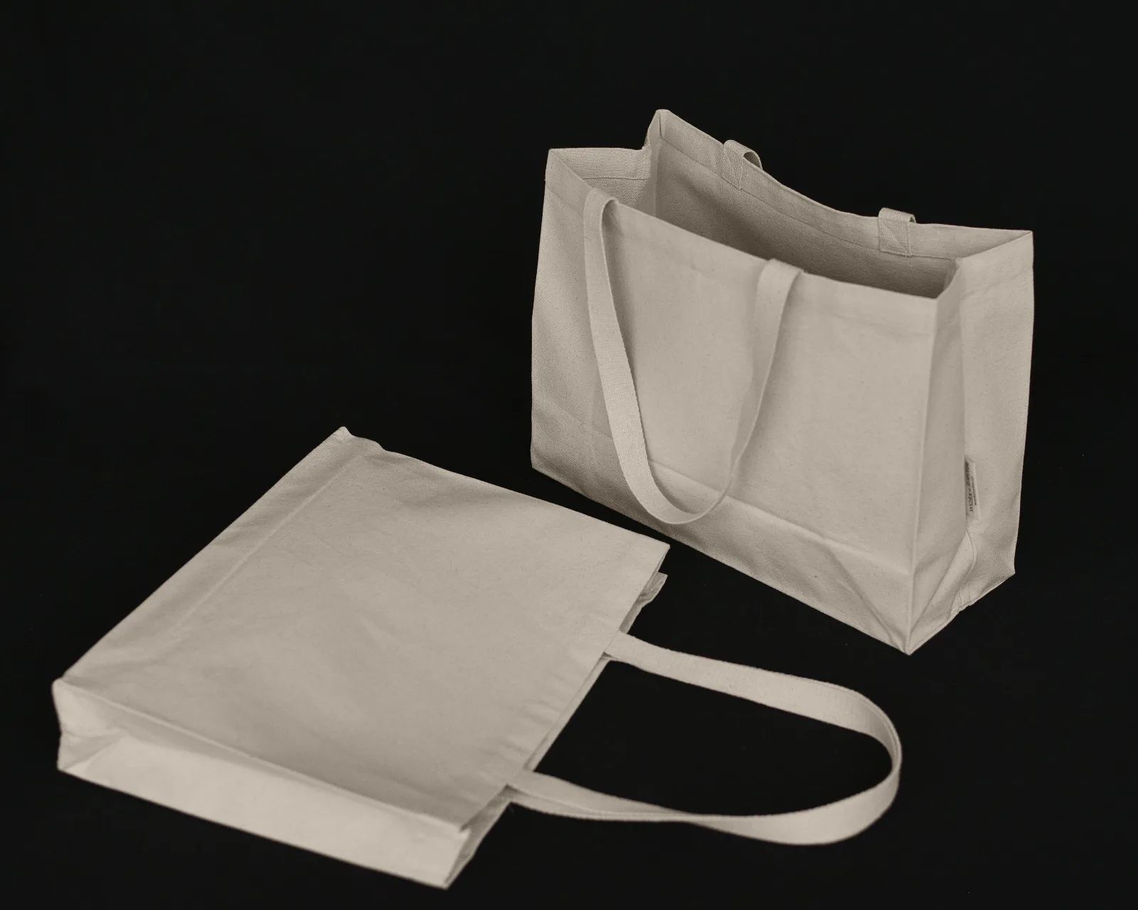 Small Rectangle Bags in natural 100% organic cotton canvas