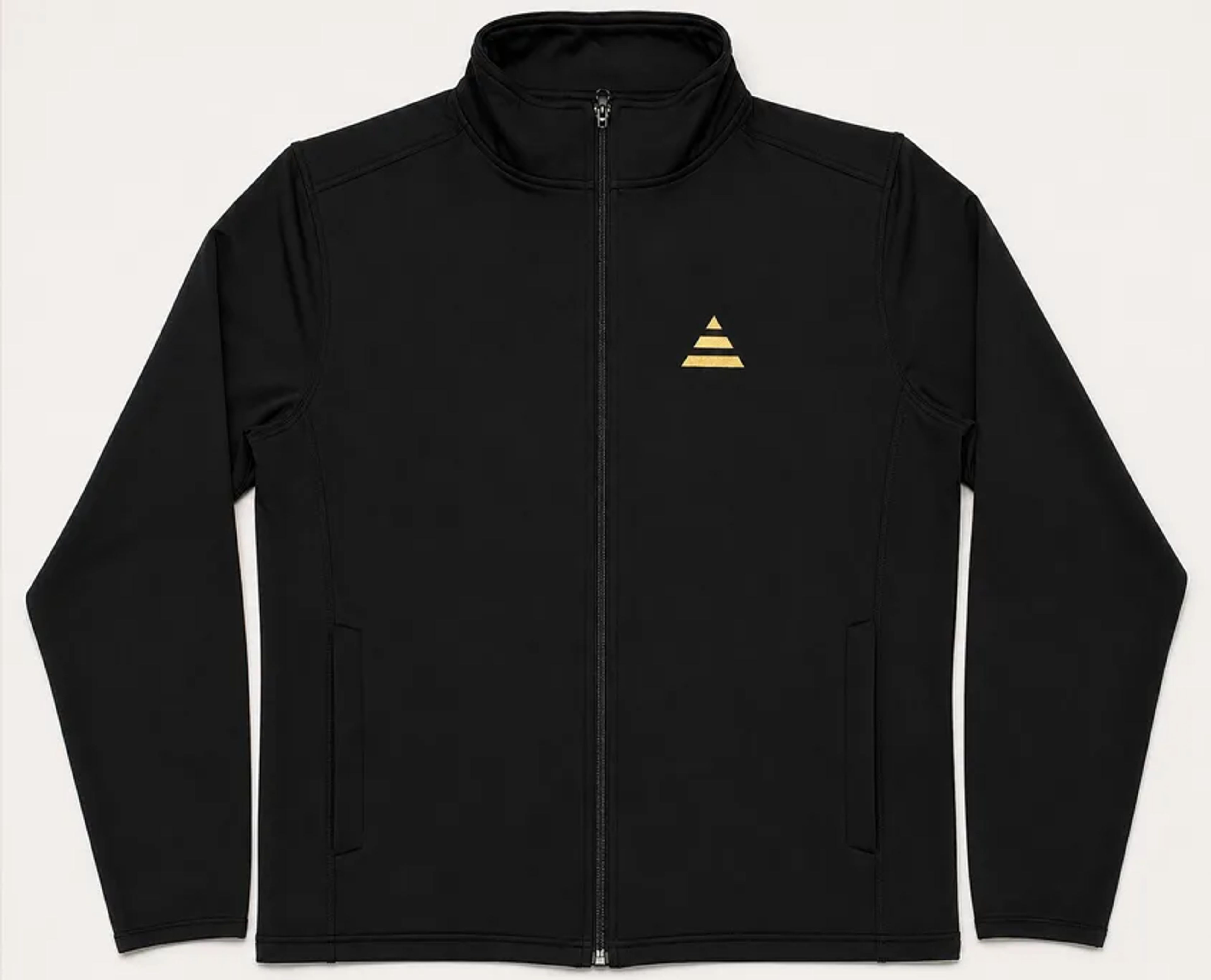 rPet Zip Jacket in black with embroidered logo