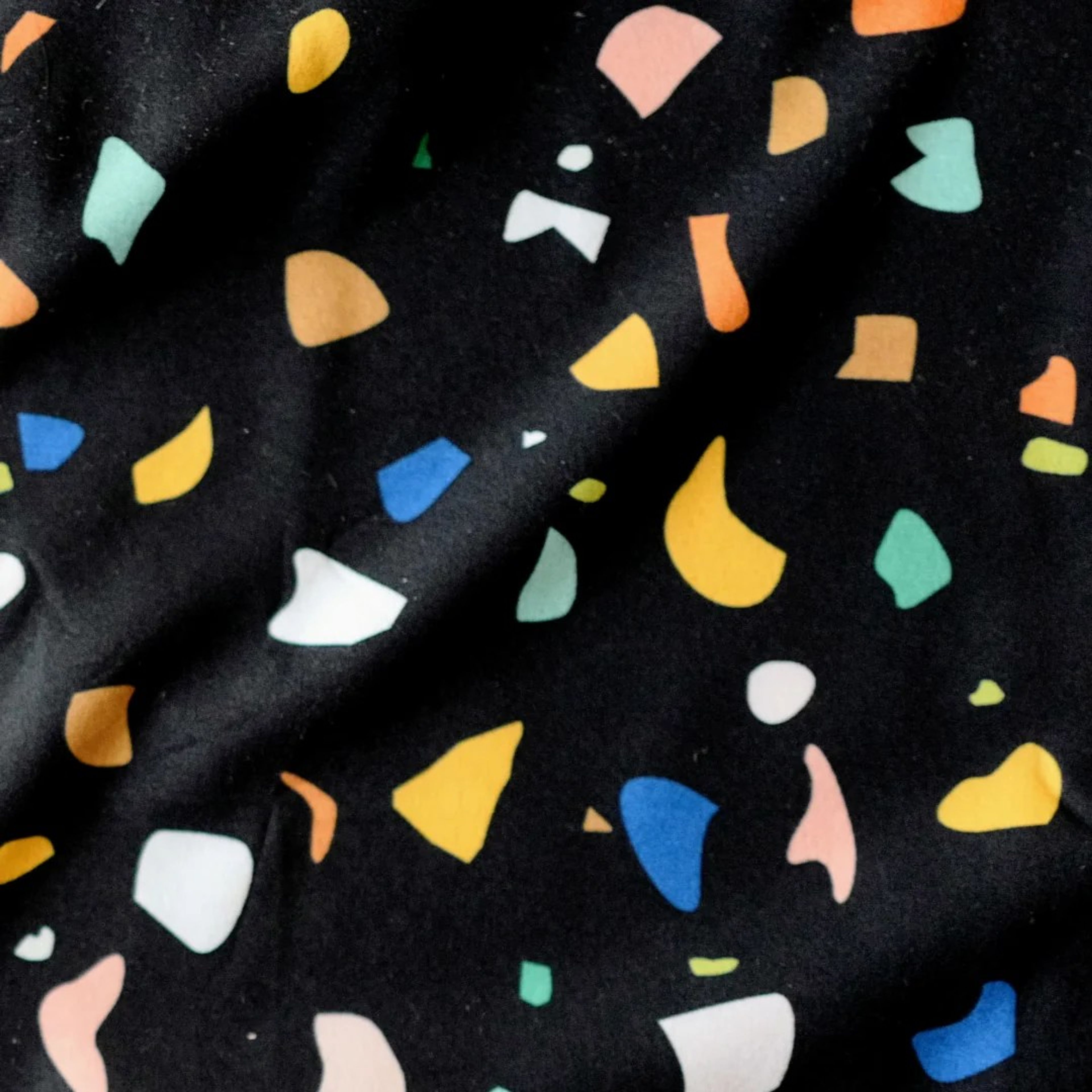 Sublimation printed terrazzo pattern tote