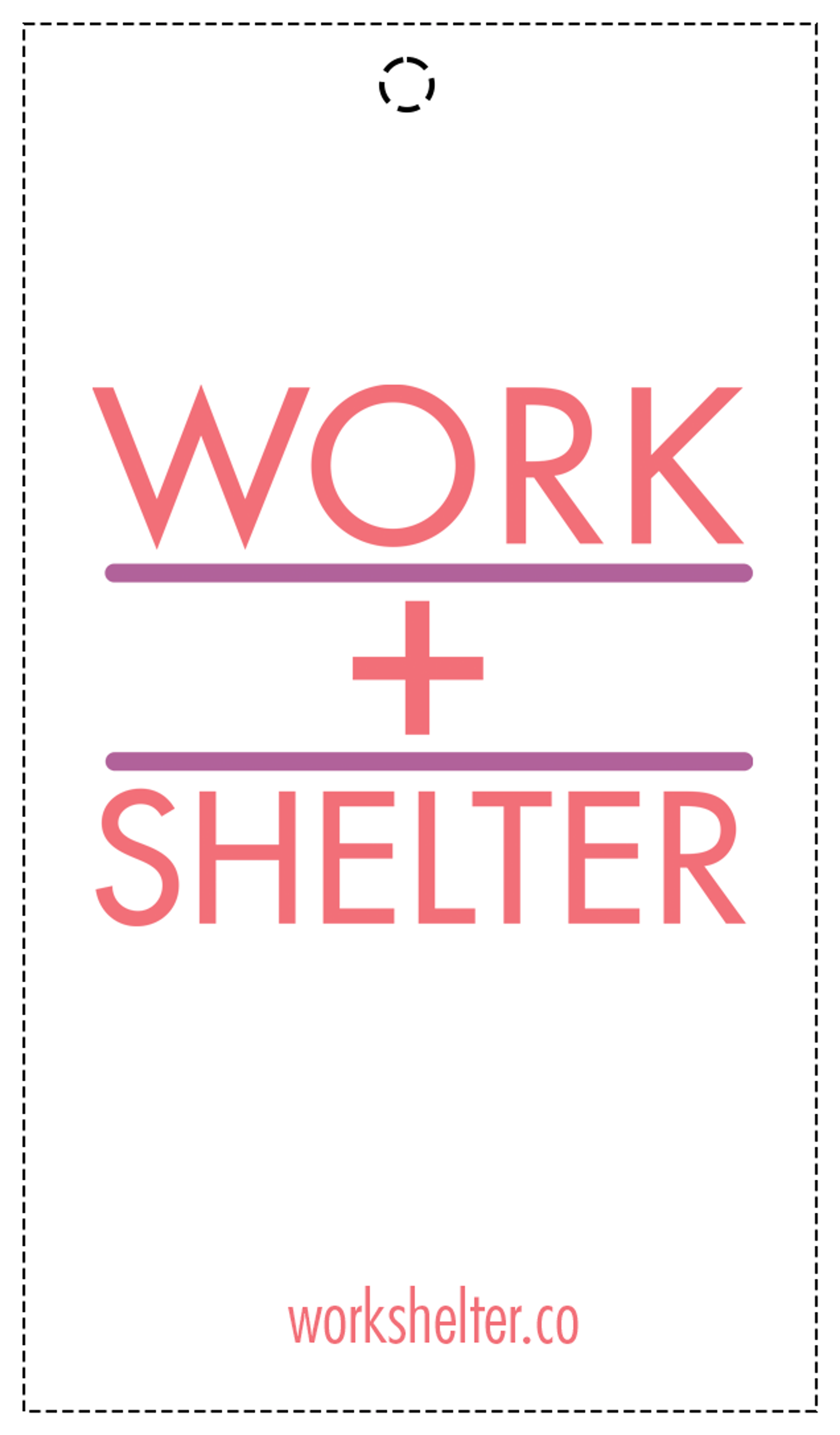 Rectangular hang tag template front