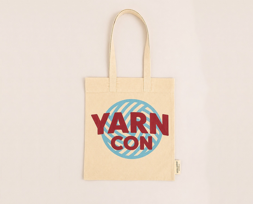 Standard Tote in 100% organic cotton canvas with screenprinted artwork