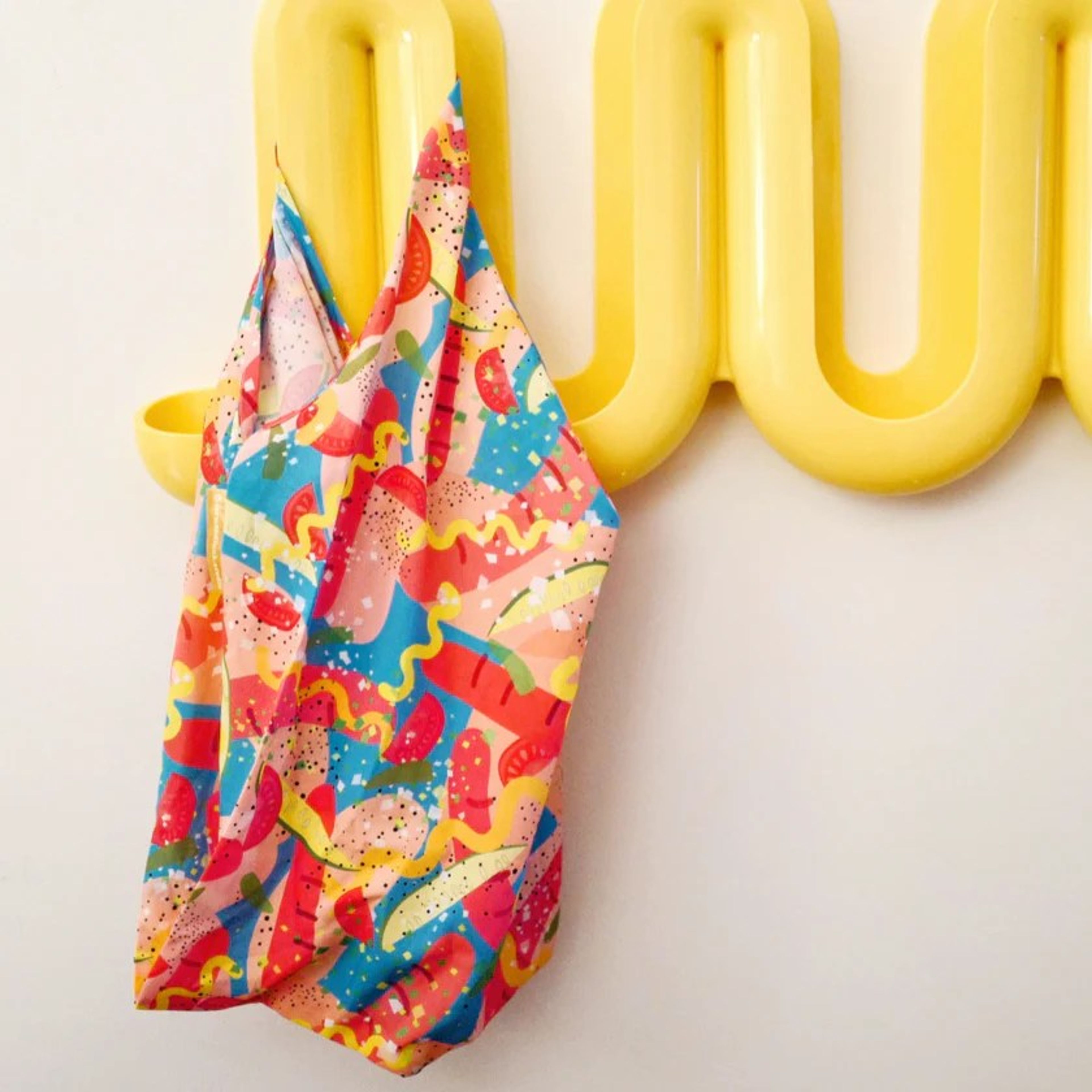 Sublimation printed Chicago Dog illustration bag