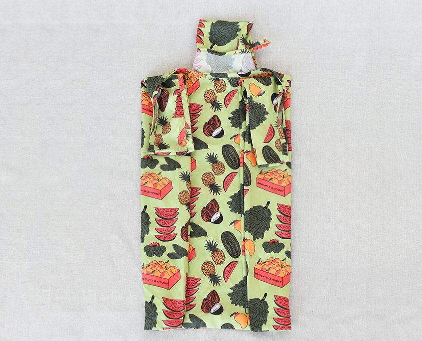 Medium Fold-Up Bag, partially folded