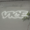 Neon sign of Vice logo