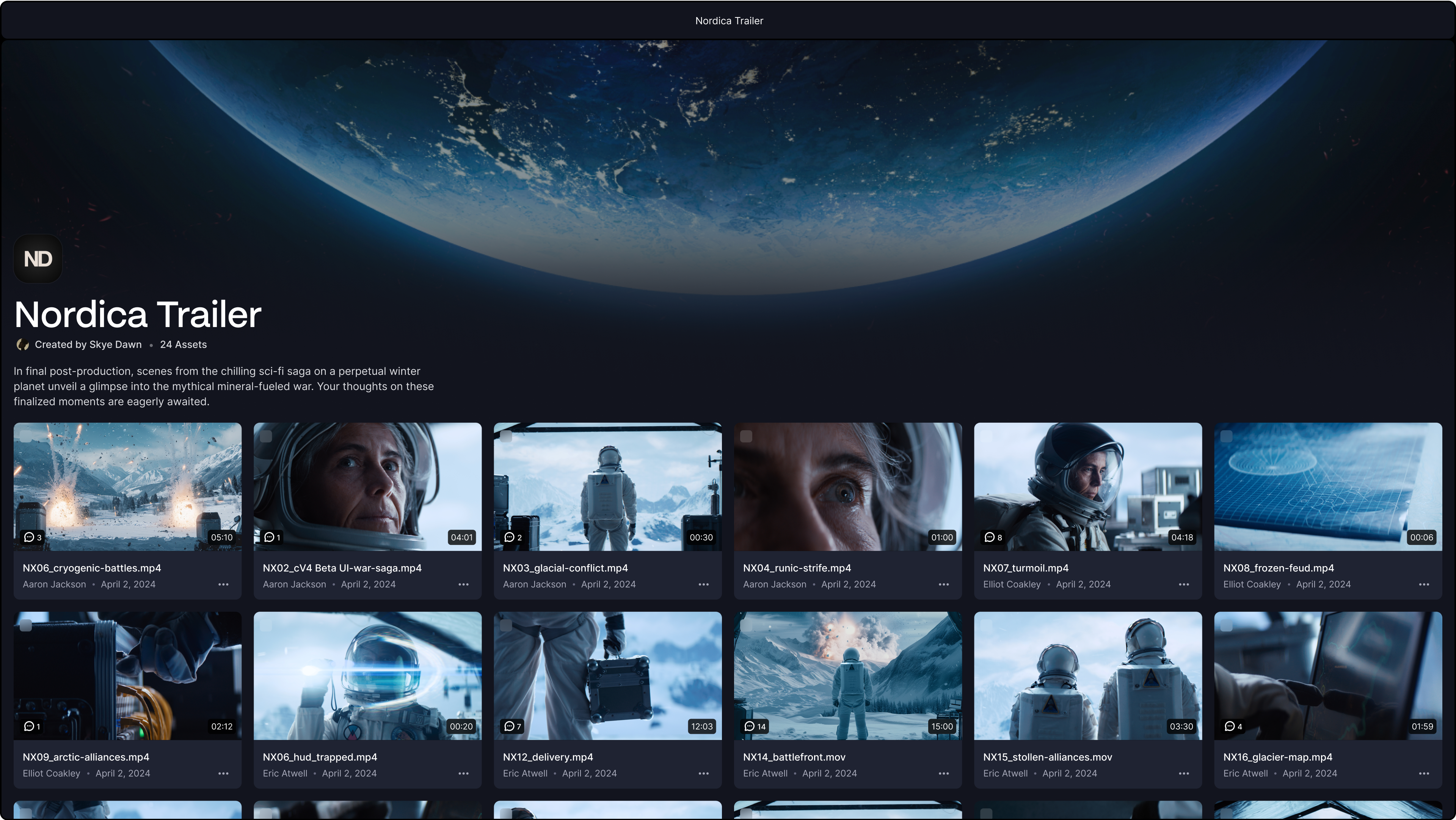 Frame.io interface screenshot