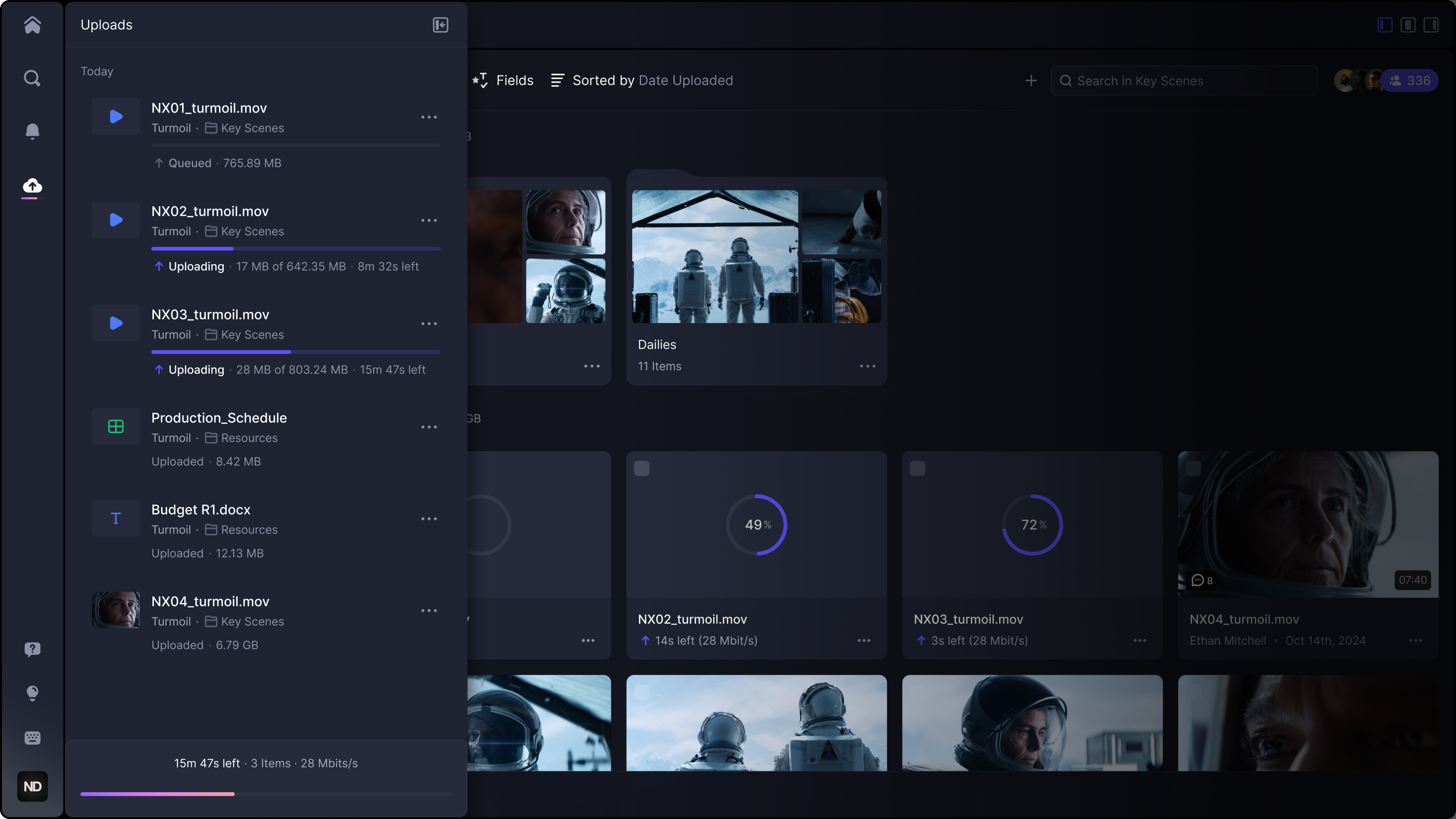 Frame.io interface screenshot