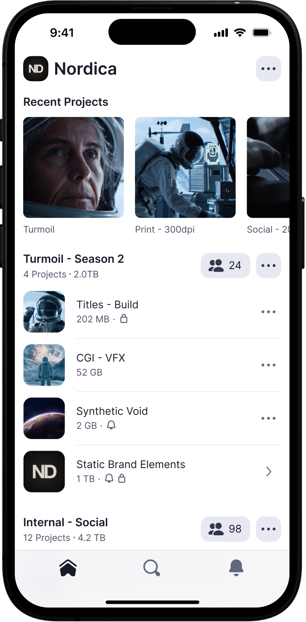 iPhone with Frame.io app