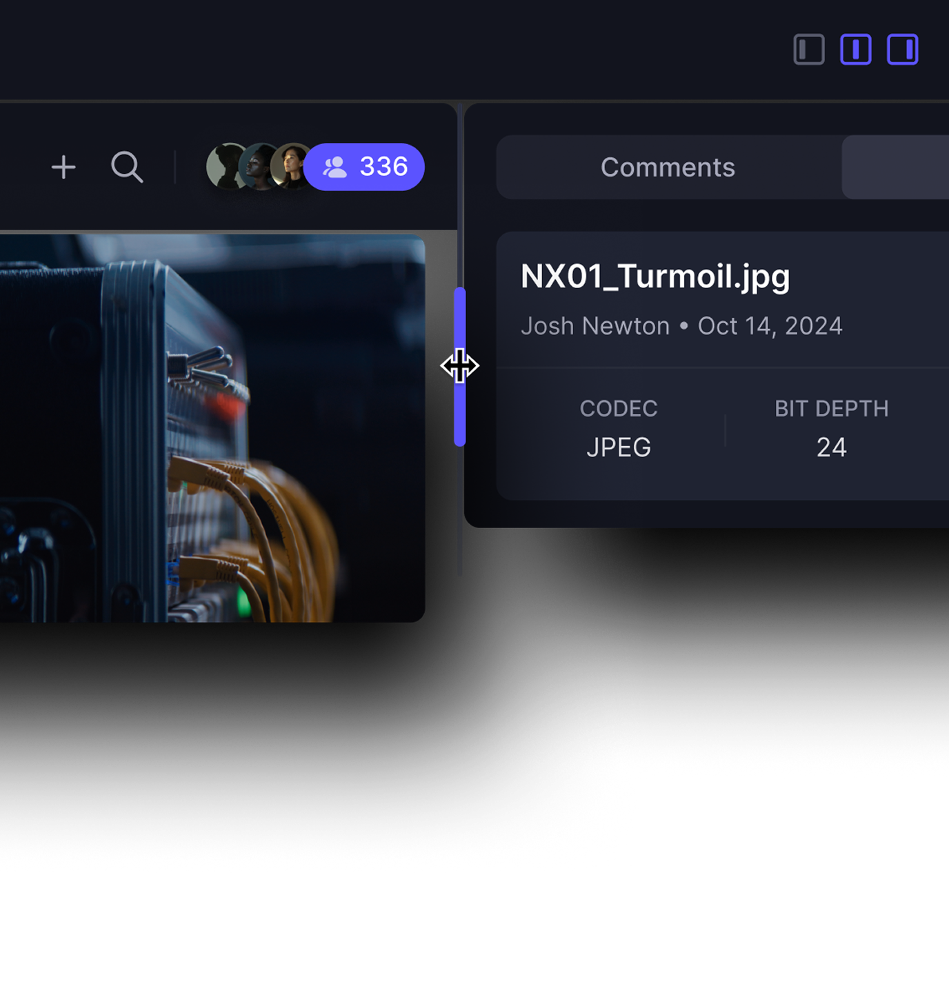 Frame.io interface screenshot