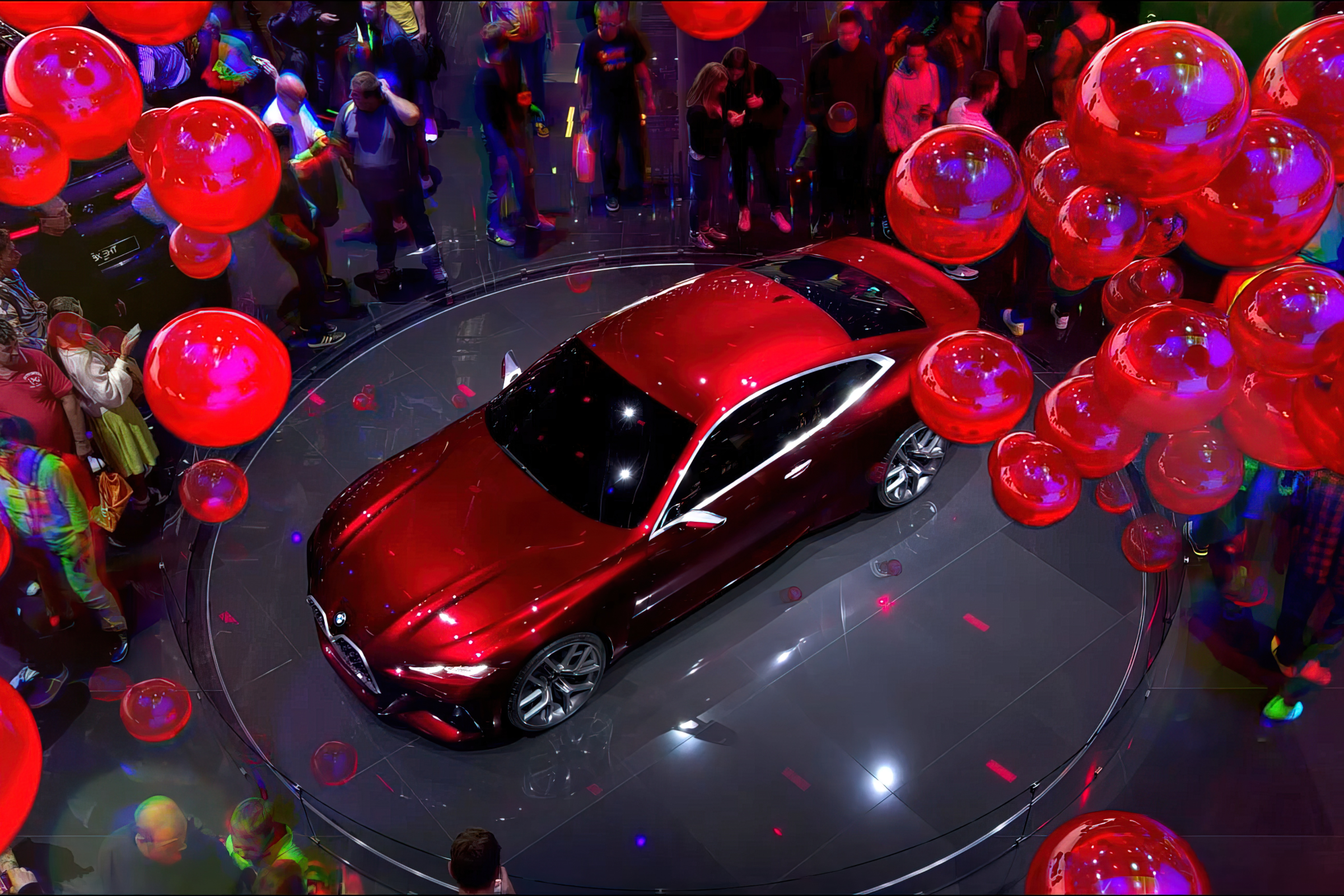 A showcase of a new BMW