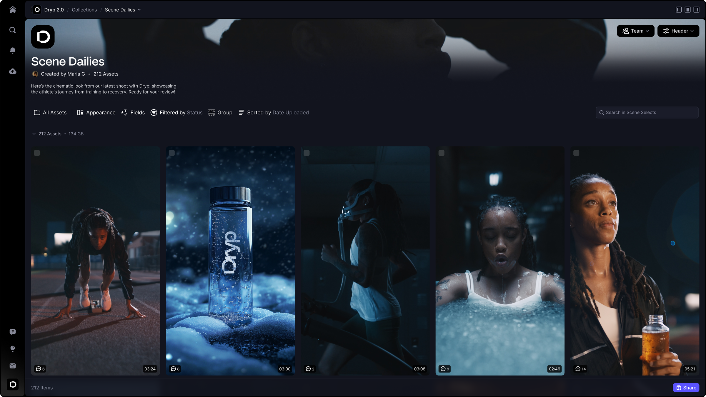 Frame.io interface screenshot