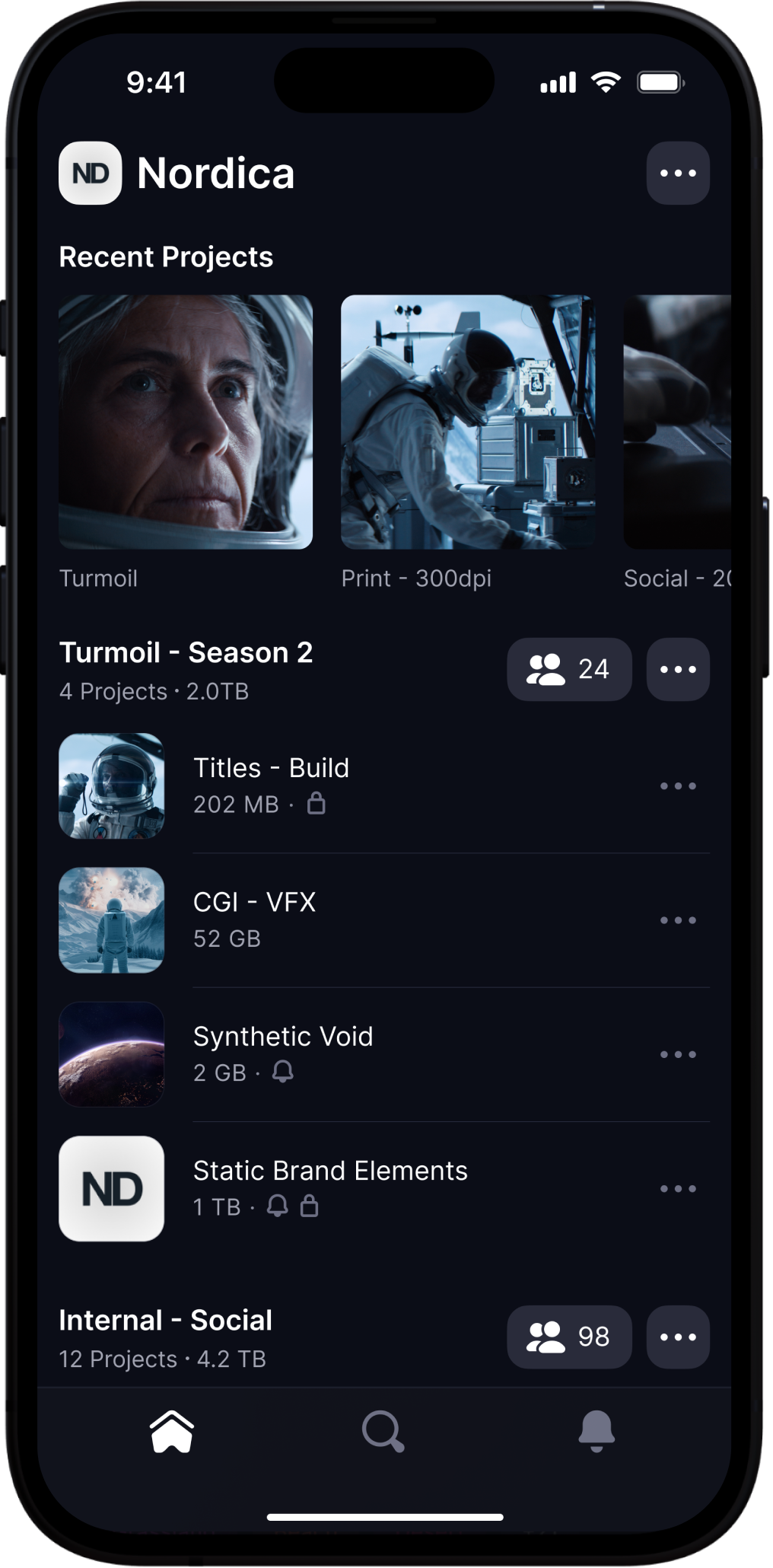 iPhone with Frame.io app