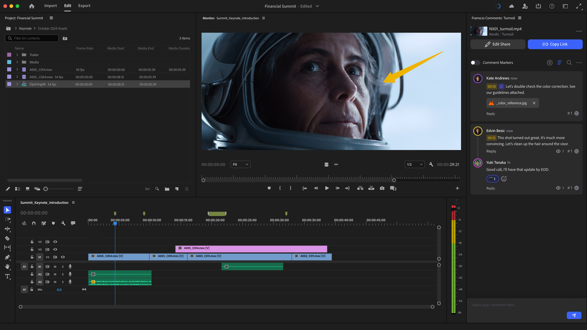 Frame.io interface screenshot