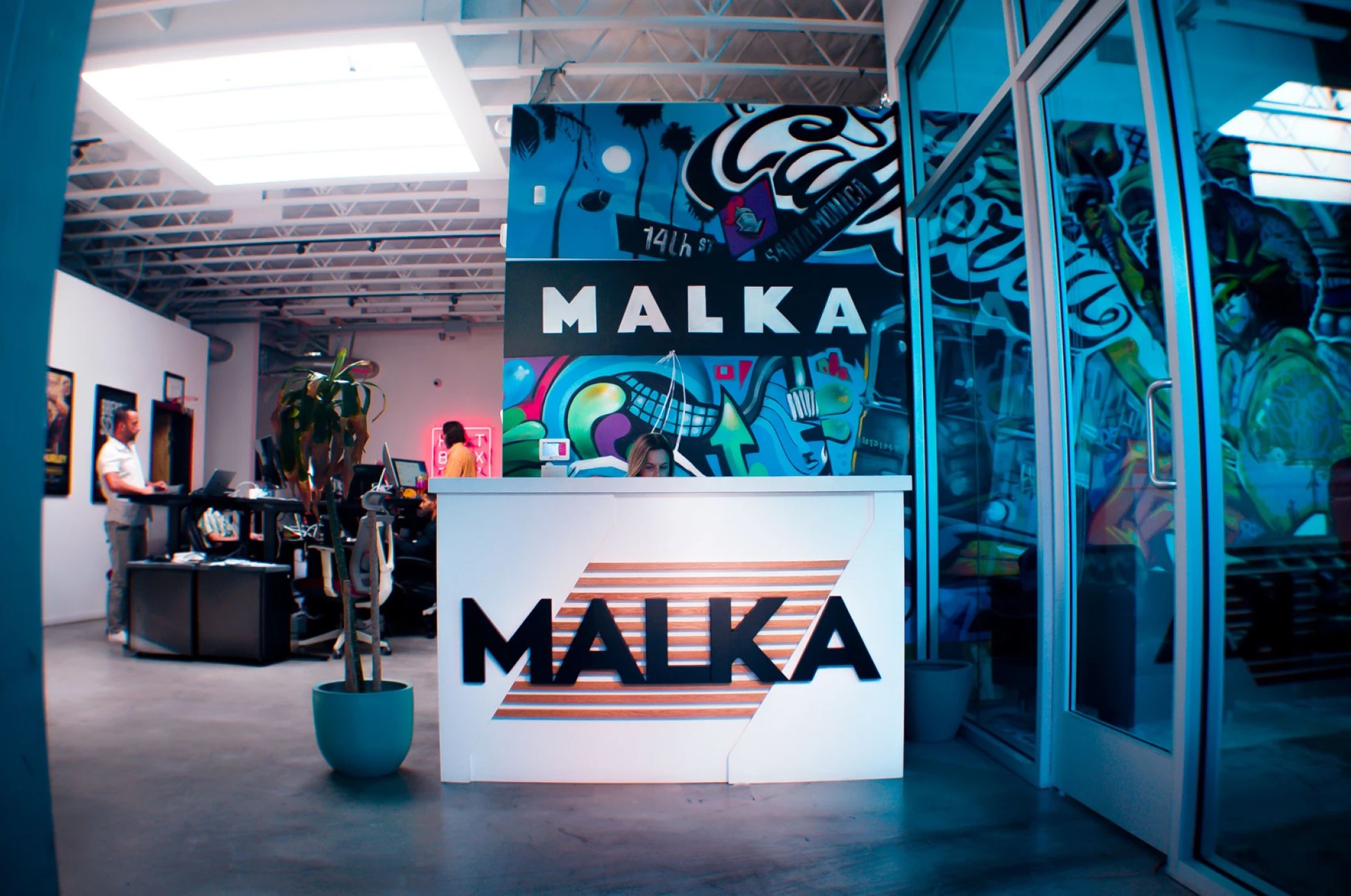 Entrance to Malka studio.