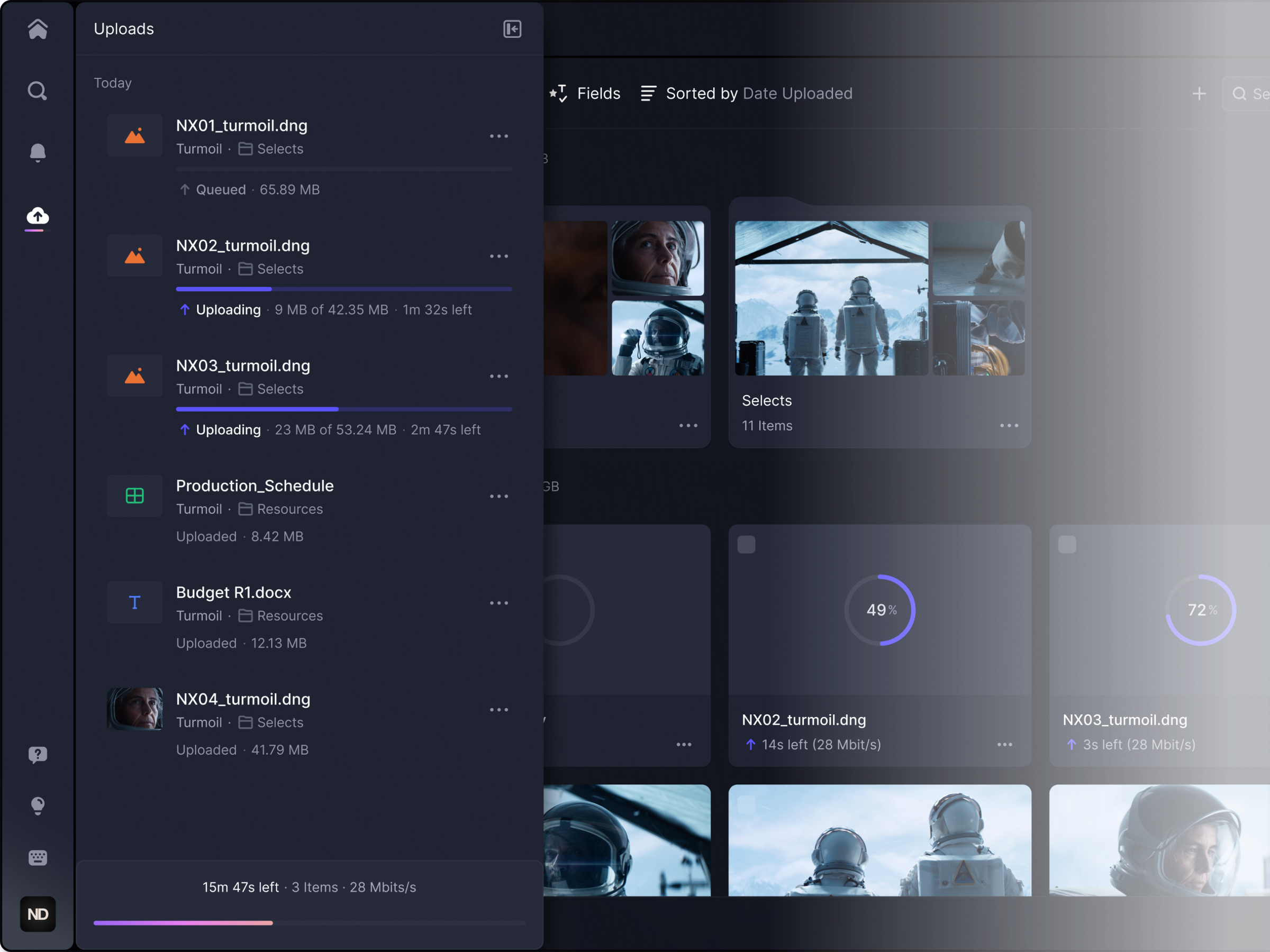 Frame.io interface screenshot