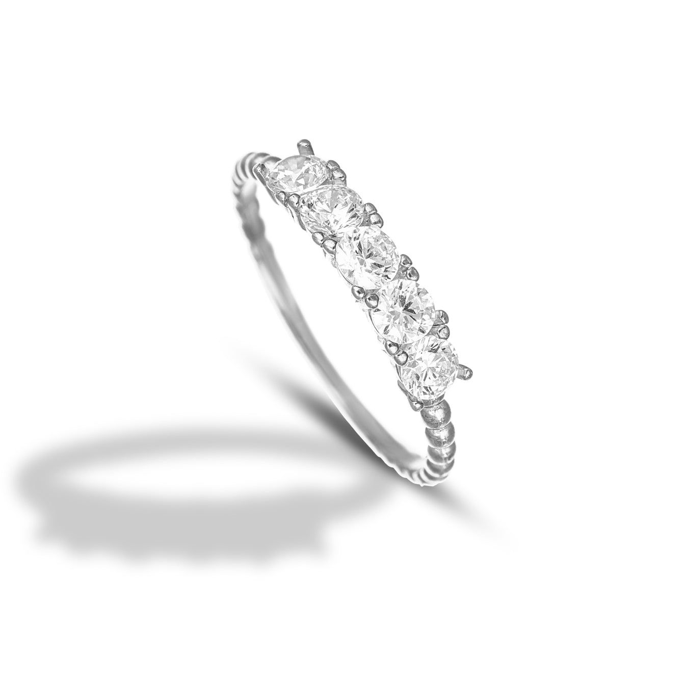 Anello da Donna - Veretta a 5 Pietre in oro 9kt