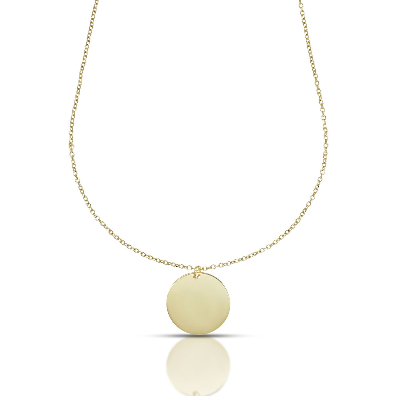 Collana Collezione Signum con piastra tonda da incidere