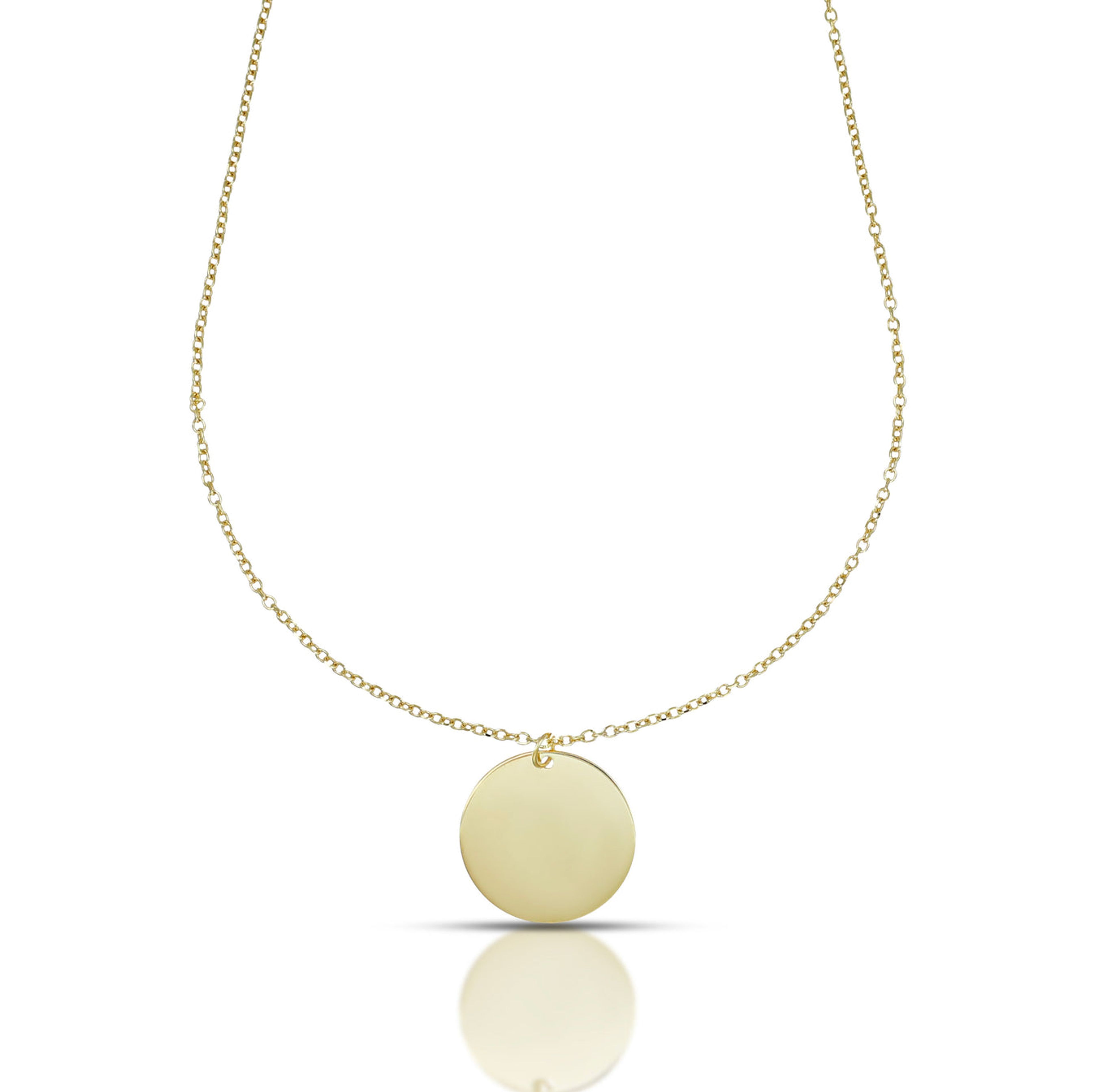 Collana Collezione Signum con piastra tonda da incidere