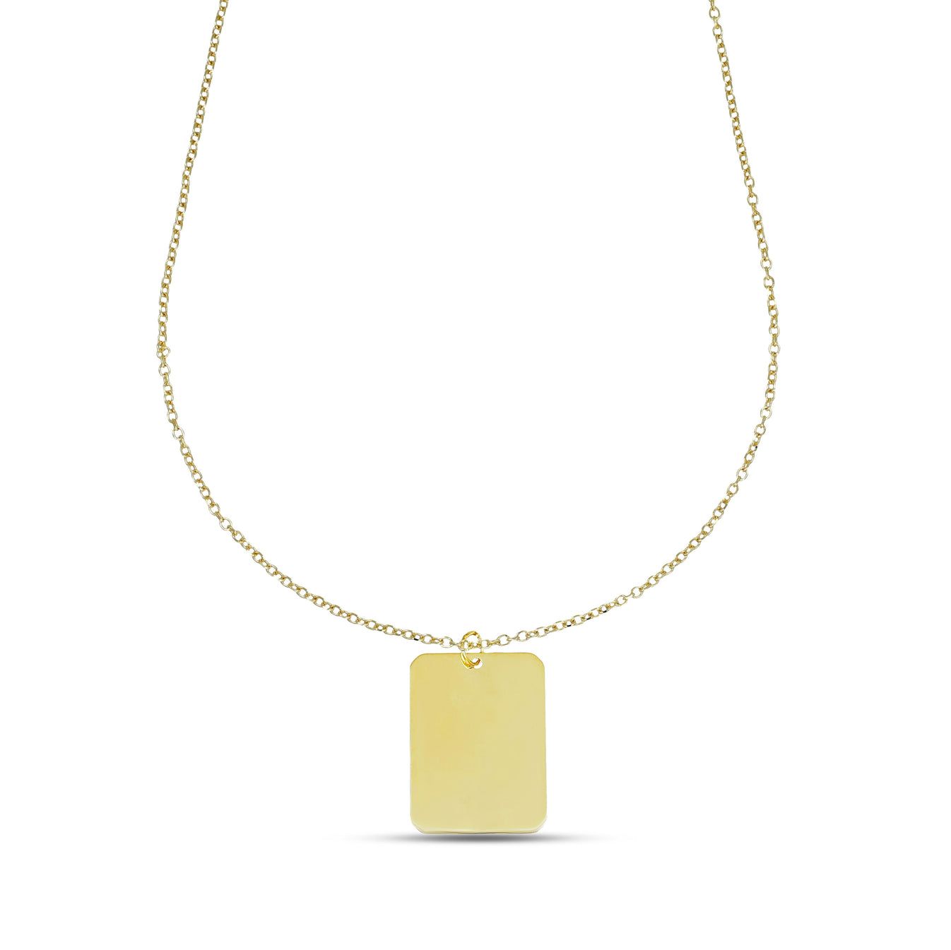 Collana Collezione Signum con piastra rettangolare da incidere
