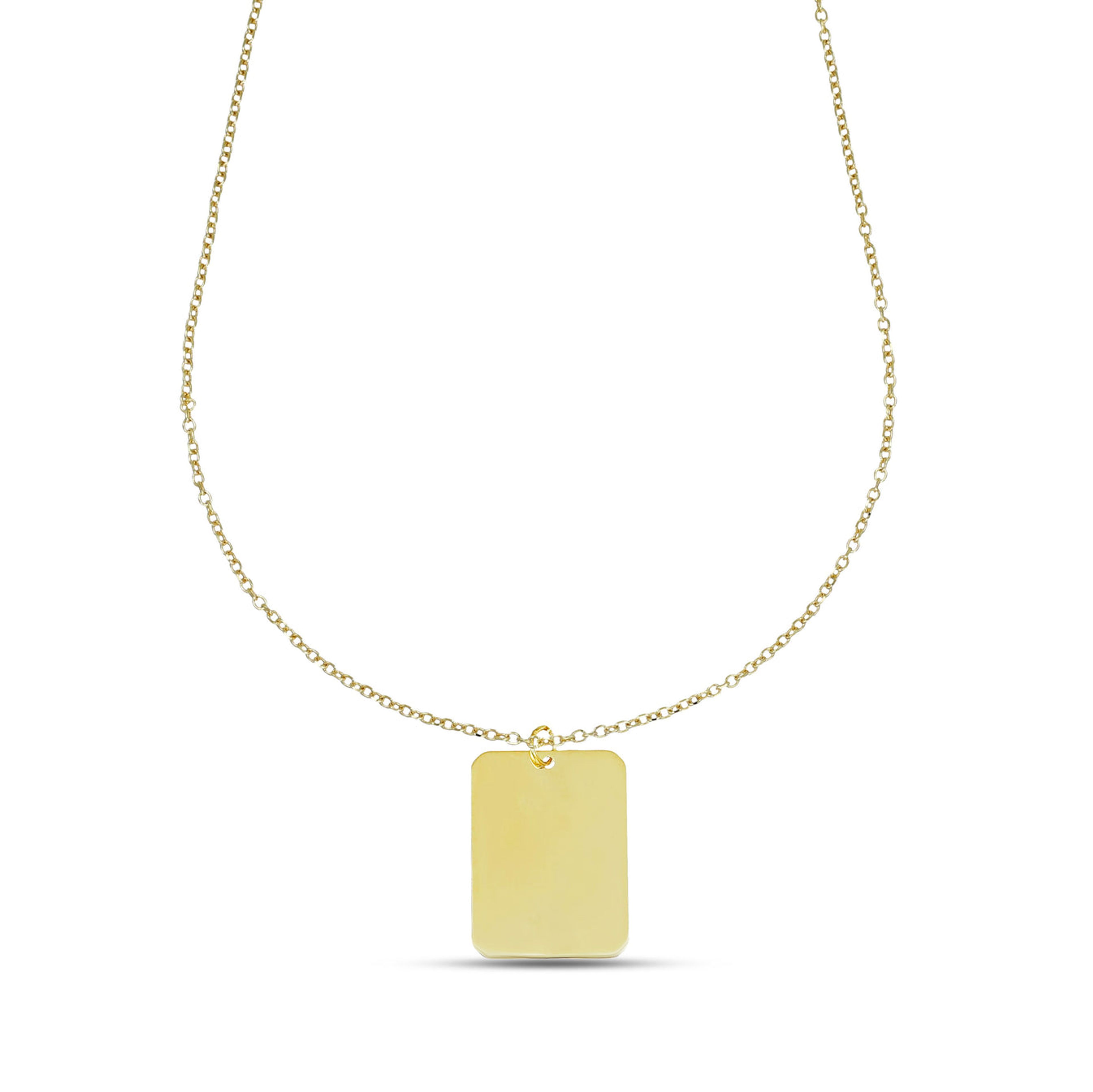 Collana Collezione Signum con piastra rettangolare da incidere