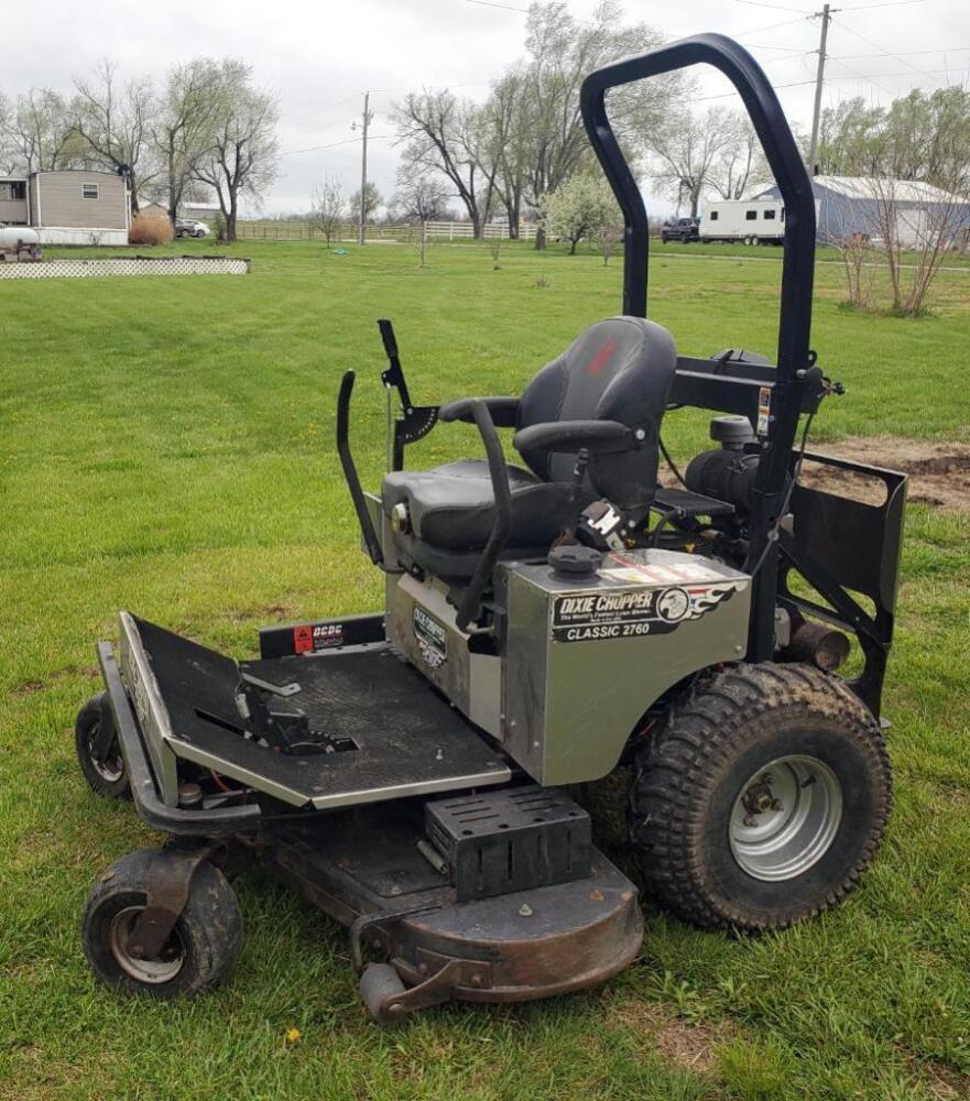 Dixie Chopper zero-turn mower on grass lot
