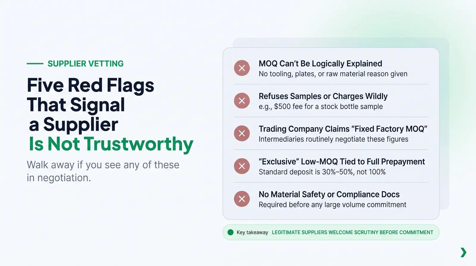 Red Flags in MOQ Negotiations