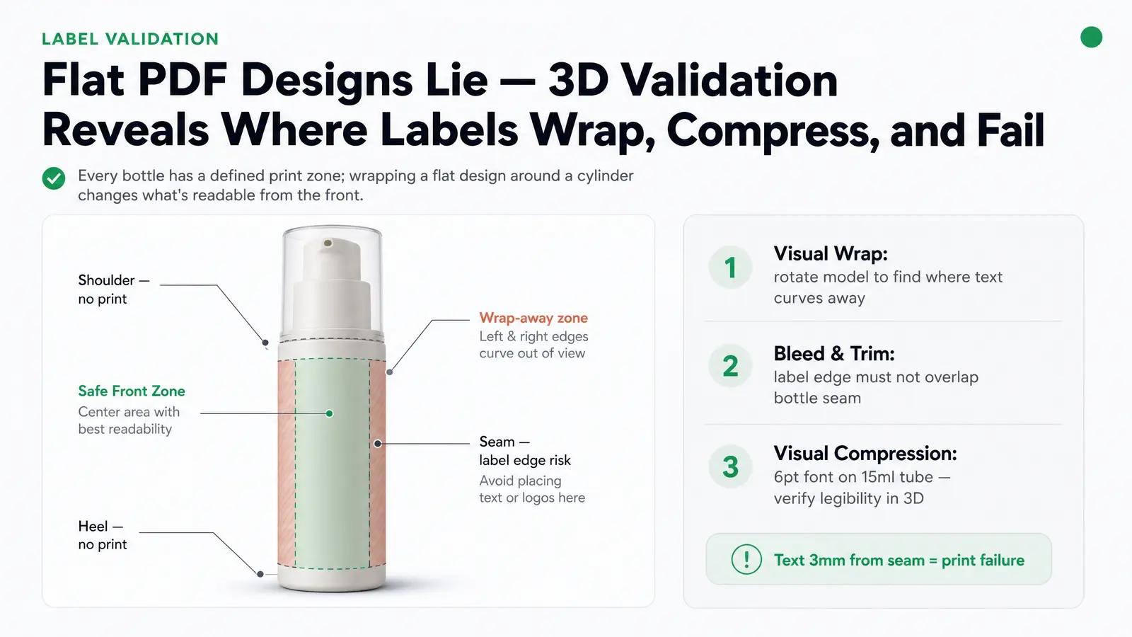 Validating Label Scale, Print Zones, and Artwork Fit